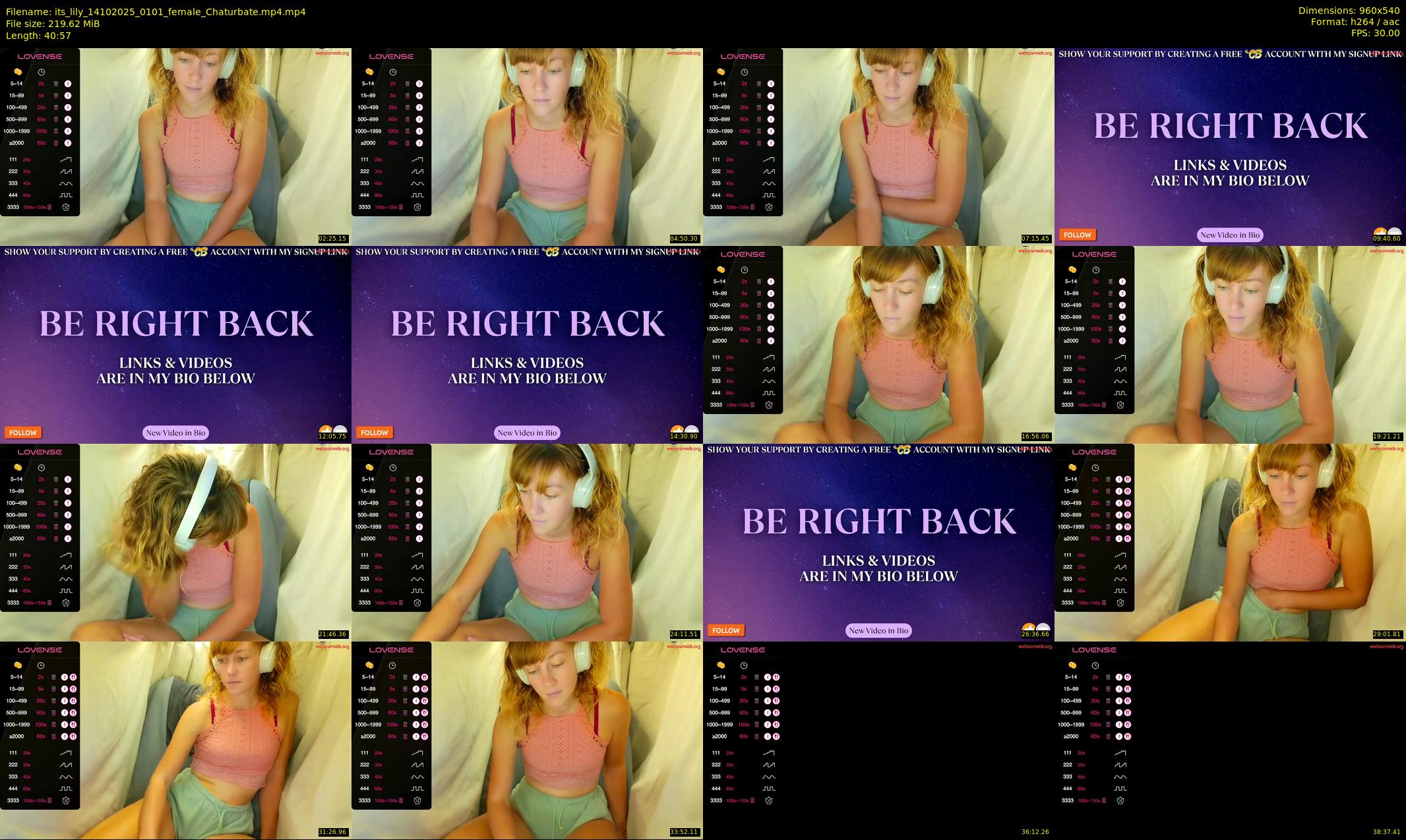 its_lily — 41 minute Chaturbate female cam show recording, 480p, Oct 14, 2025