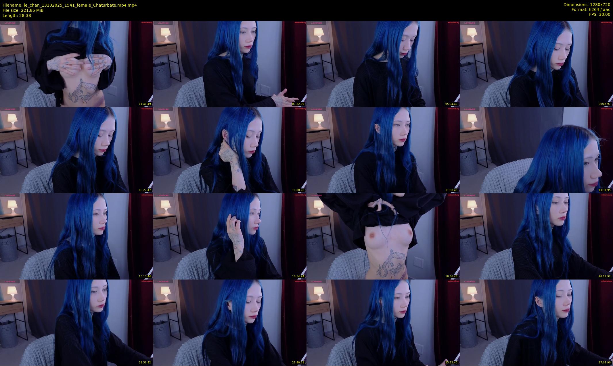 le_chan — 29 minute Chaturbate female cam show recording, 720p, Oct 13, 2025