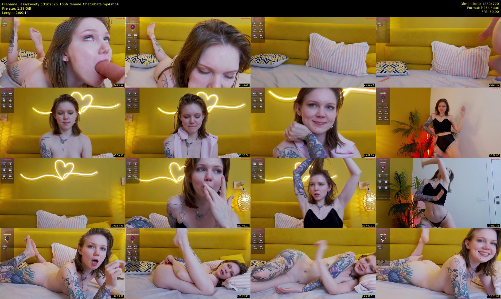 lessysweety — 121 minute Chaturbate female cam show recording, 720p, Oct 13, 2025