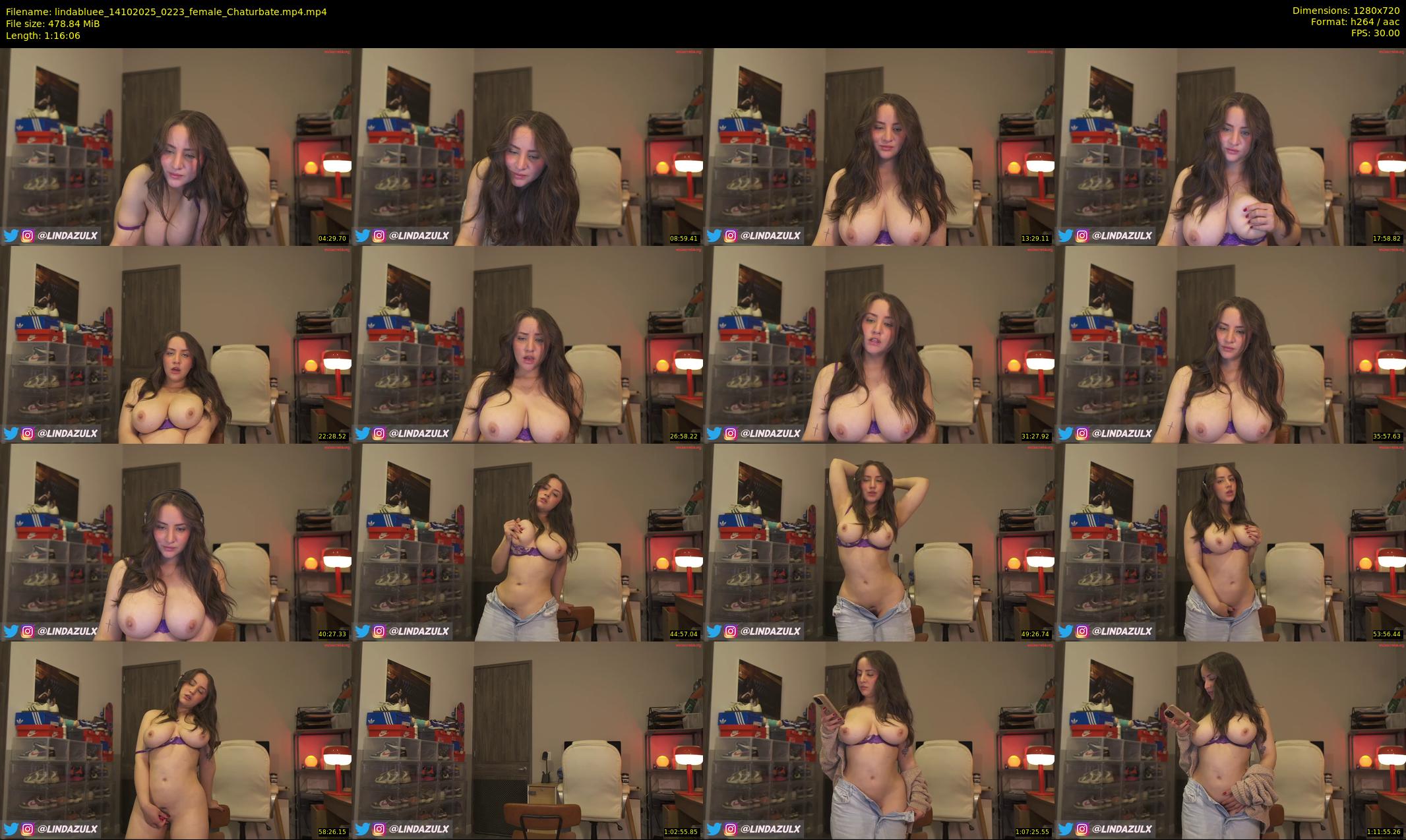 lindabluee — 77 minute Chaturbate female cam show recording, 720p, Oct 14, 2025