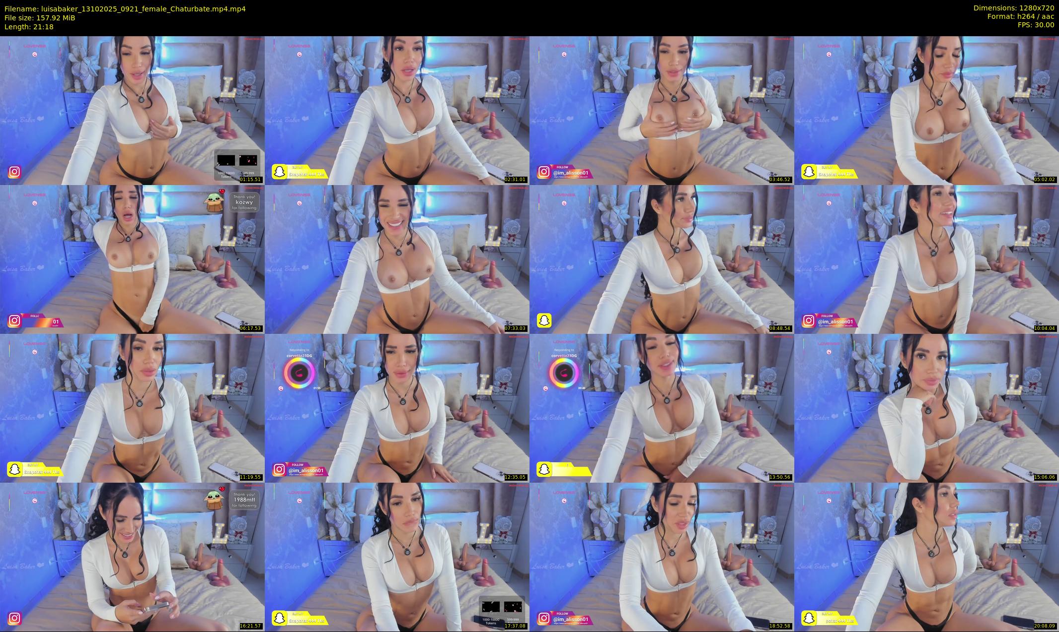 luisabaker — 22 minute Chaturbate female cam show recording, 720p, Oct 13, 2025