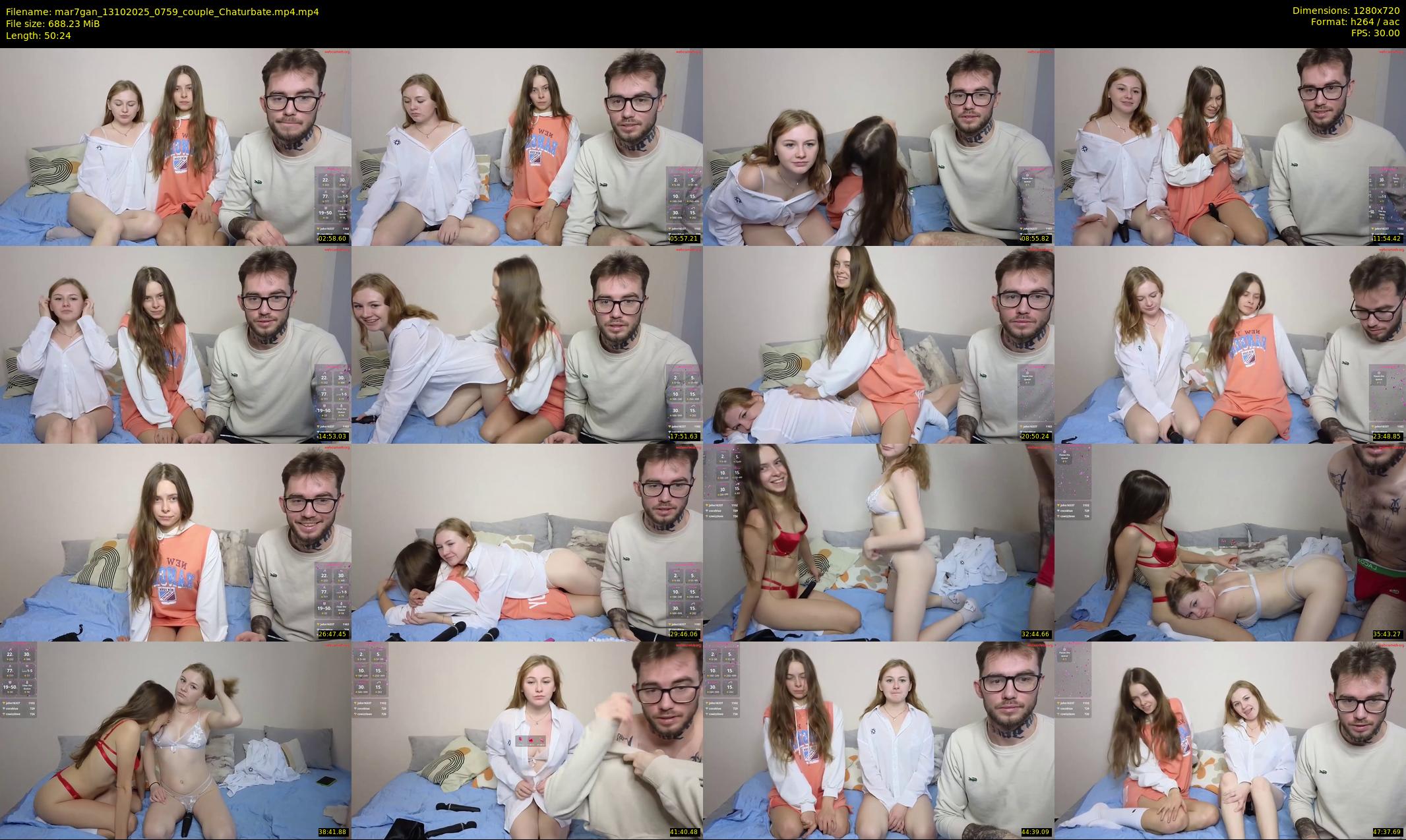 mar7gan — 51 minute Chaturbate couple cam show recording, 720p, Oct 13, 2025