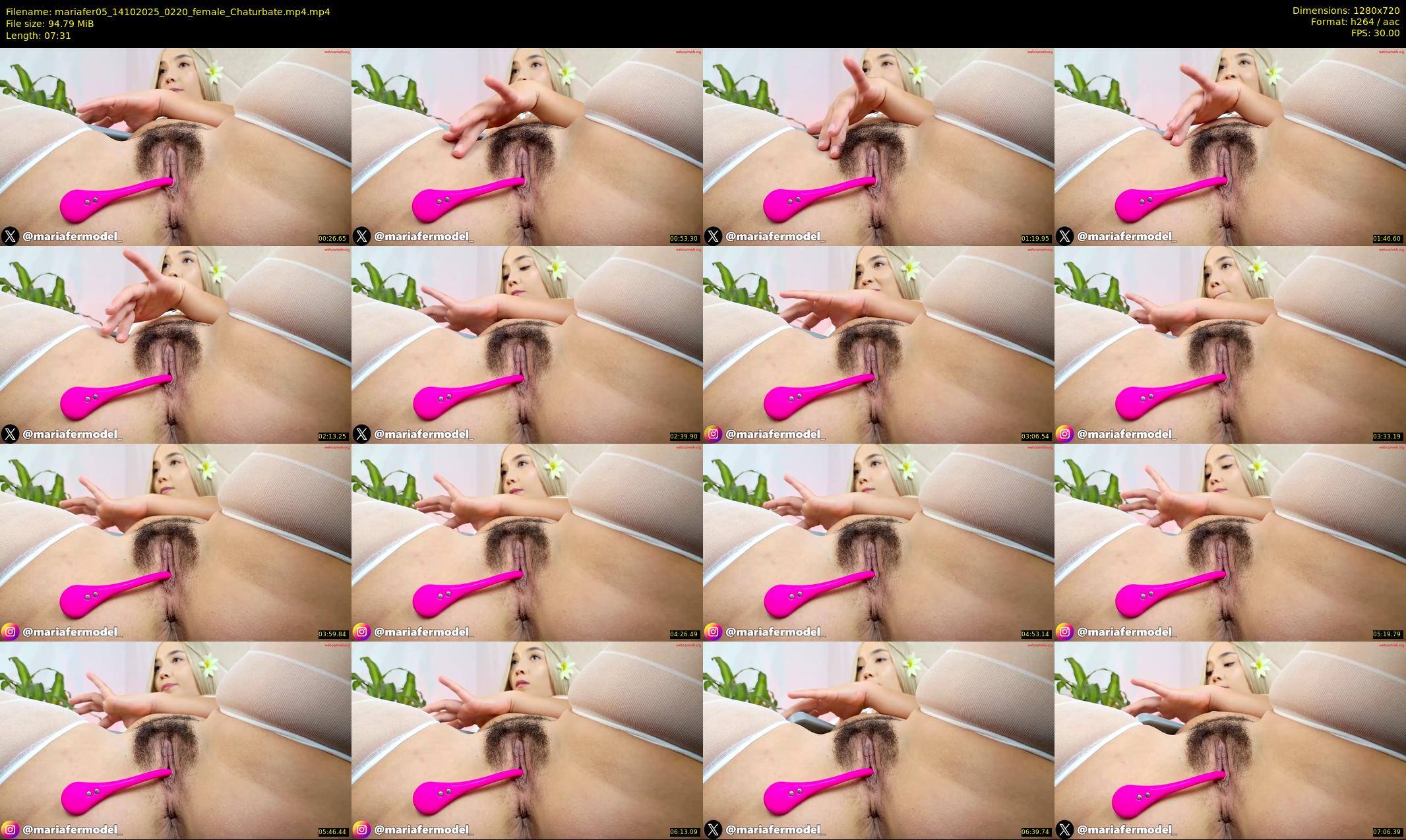 mariafer05 — 8 minute Chaturbate female cam show recording, 720p, Oct 14, 2025