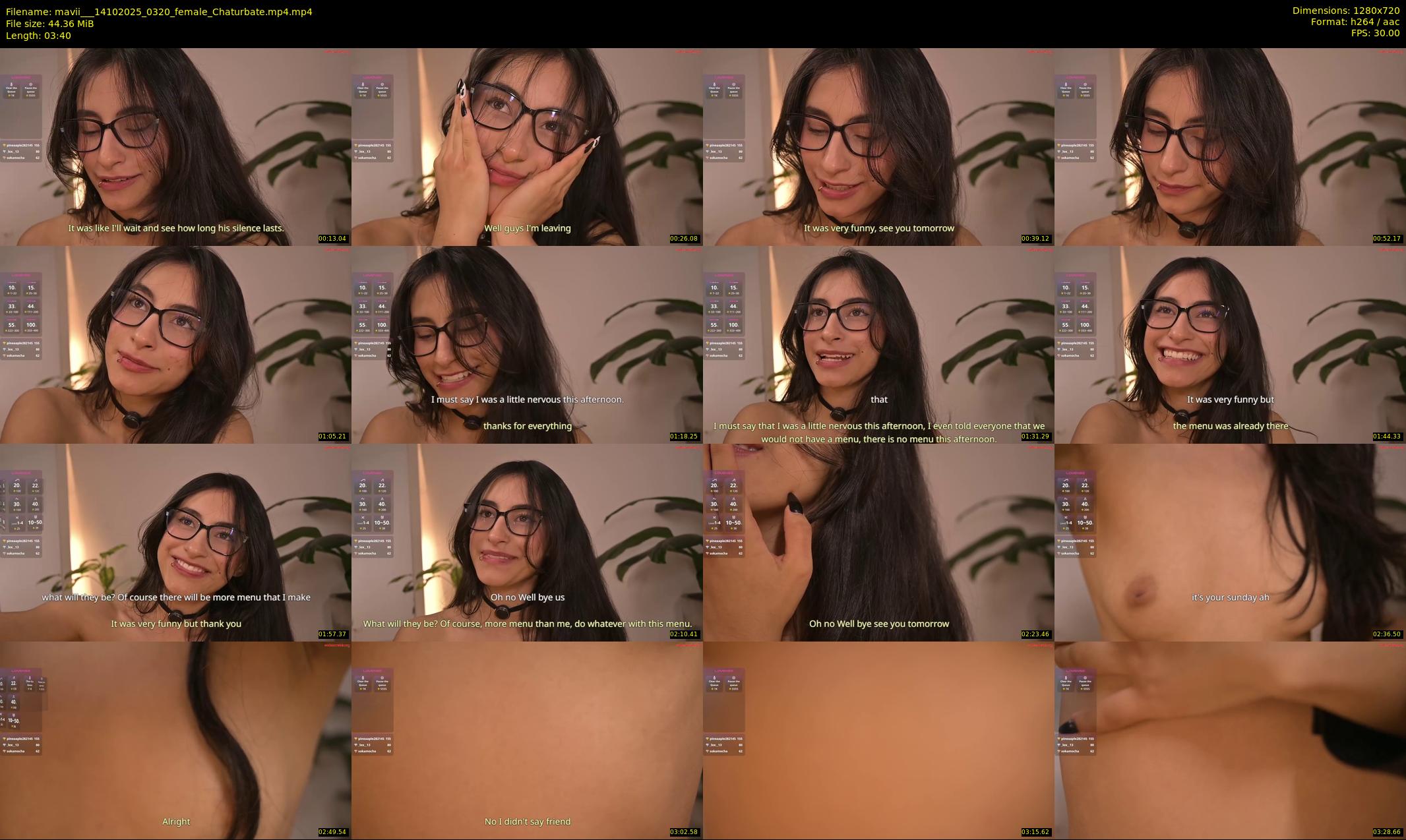 mavii__ — 4 minute Chaturbate female cam show recording, 720p, Oct 14, 2025