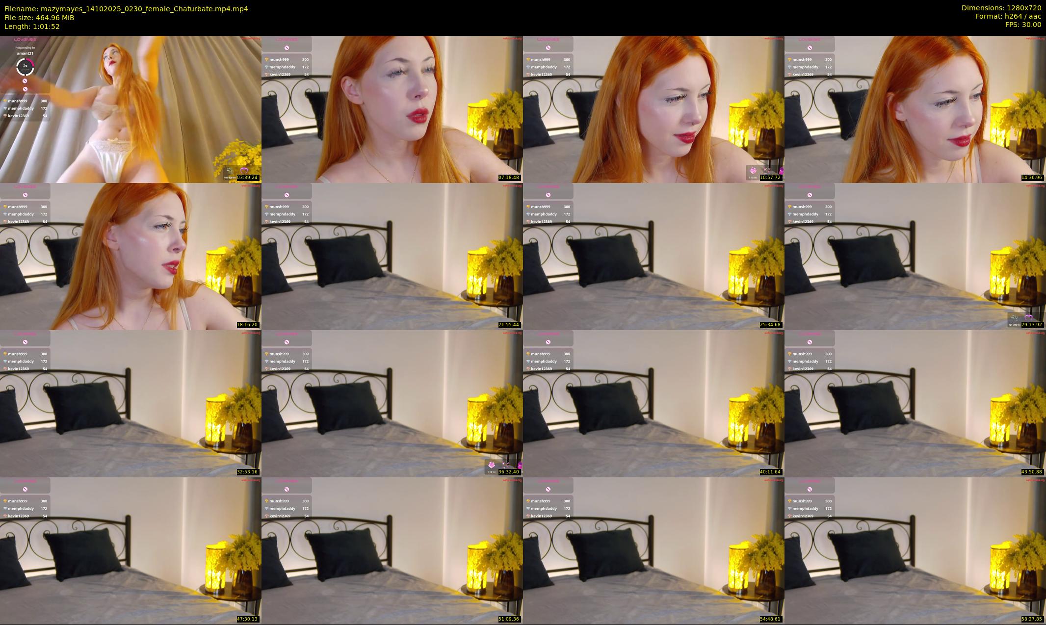 mazymayes — 62 minute Chaturbate female cam show recording, 720p, Oct 14, 2025