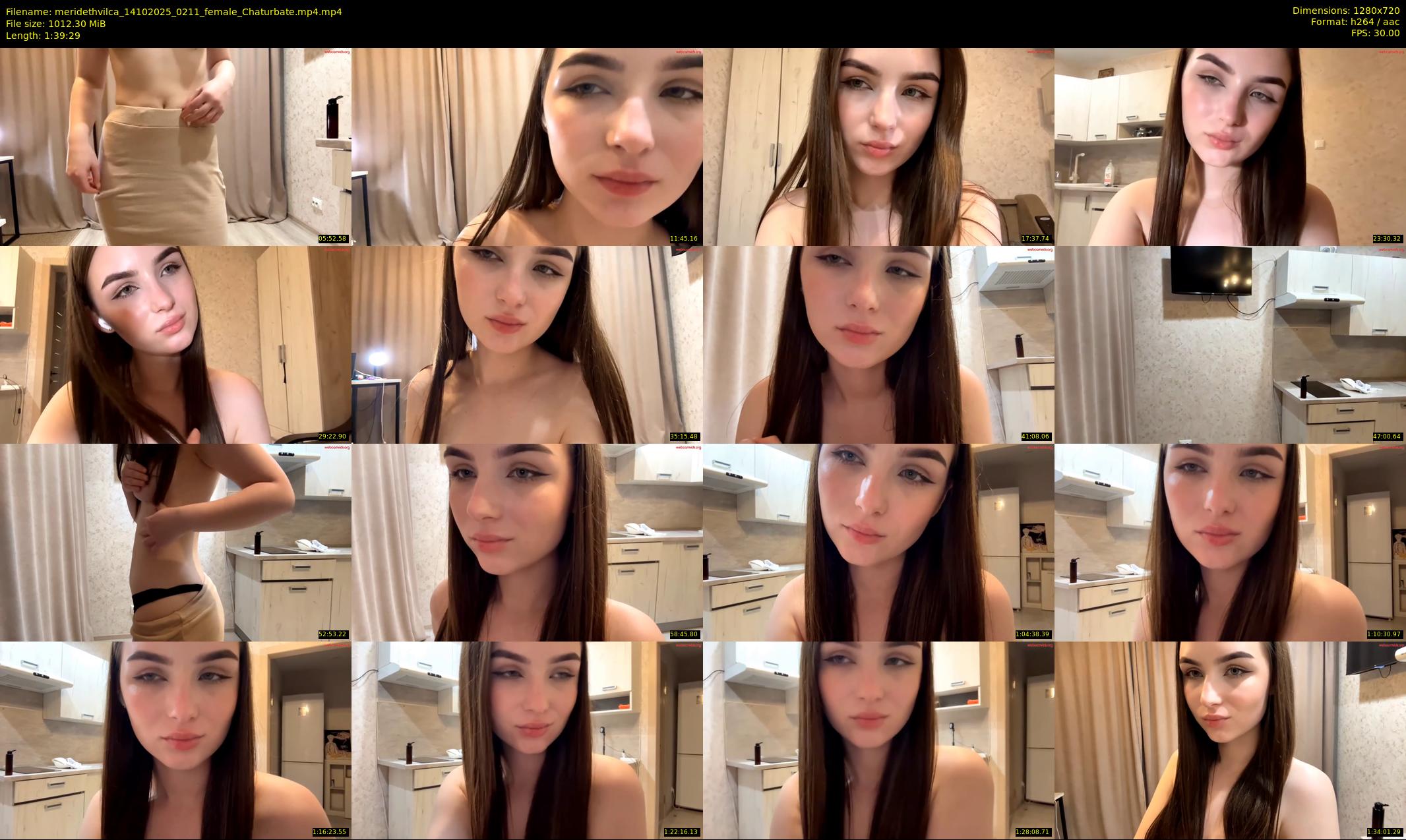 meridethvilca — 100 minute Chaturbate female cam show recording, 720p, Oct 14, 2025