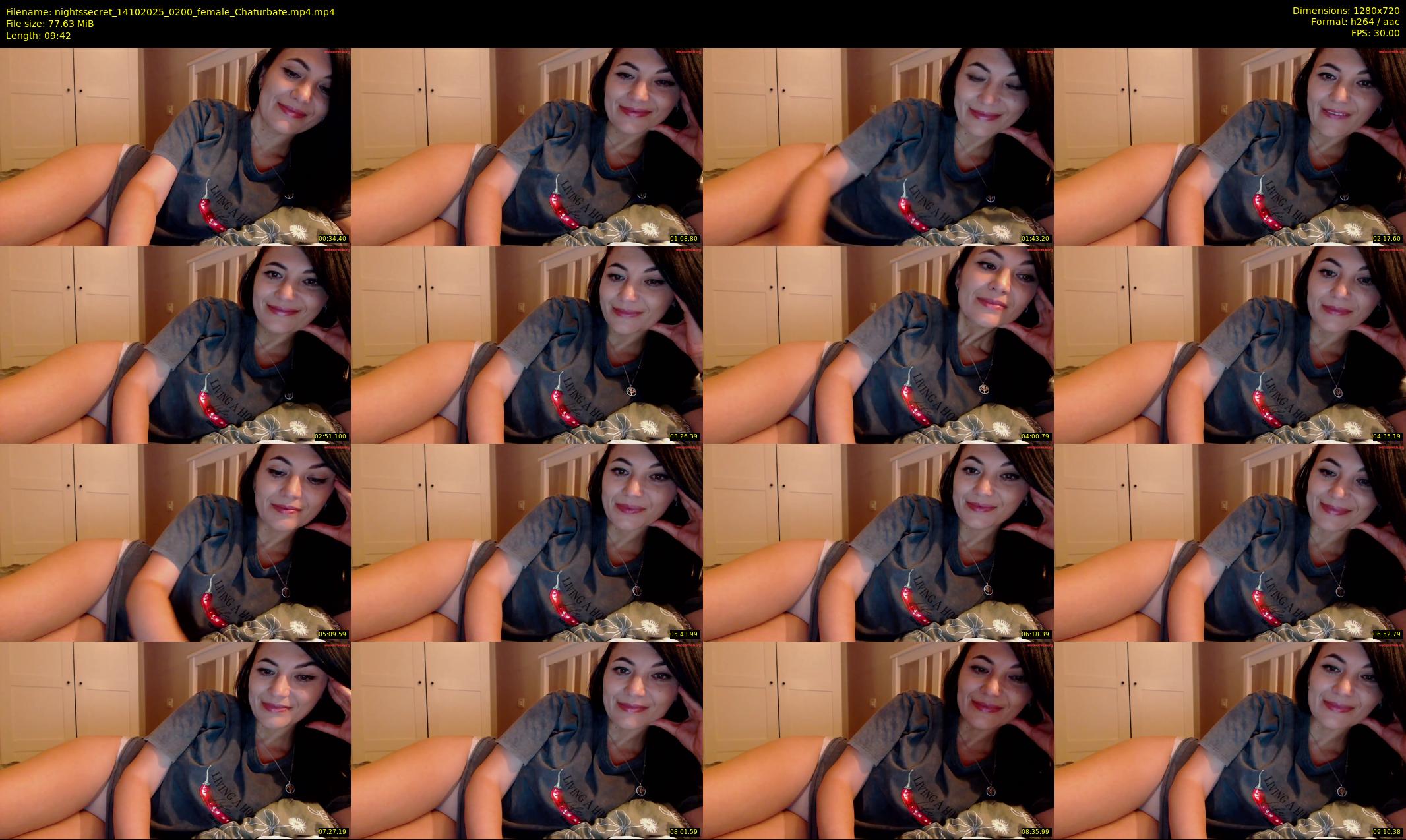 nightssecret — 10 minute Chaturbate female cam show recording, 720p, Oct 14, 2025