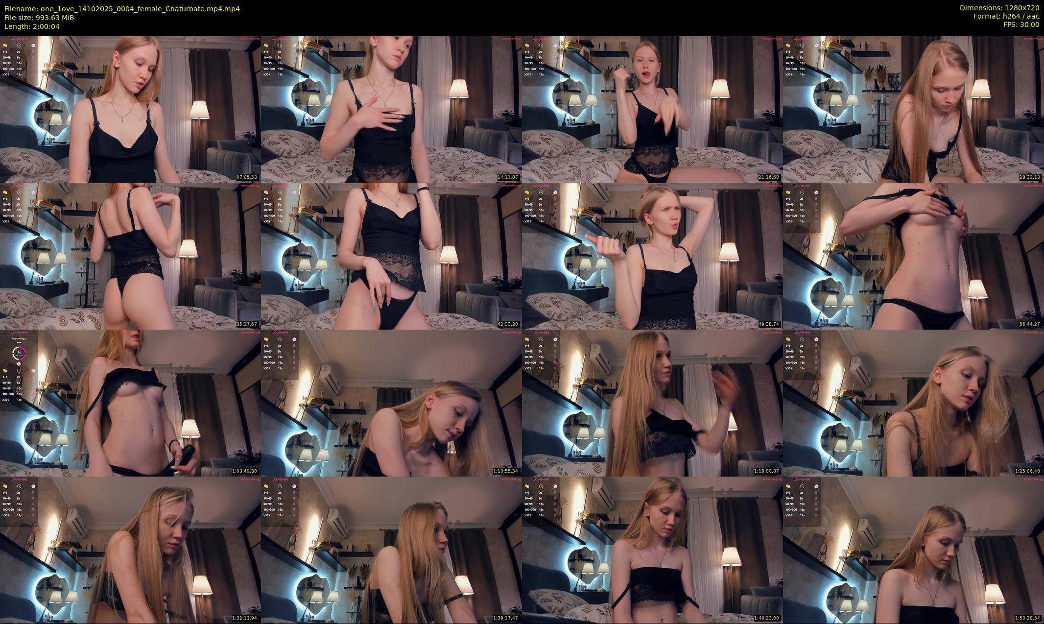one_1ove — 121 minute Chaturbate female cam show recording, 720p, Oct 14, 2025
