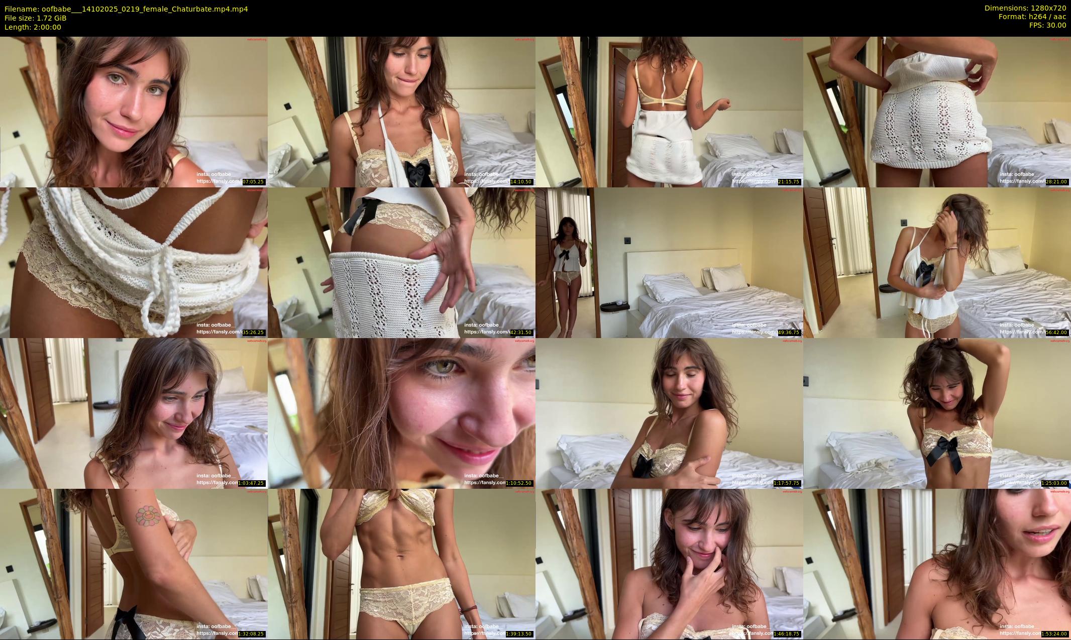 oofbabe__ — 120 minute Chaturbate female cam show recording, 720p, Oct 14, 2025
