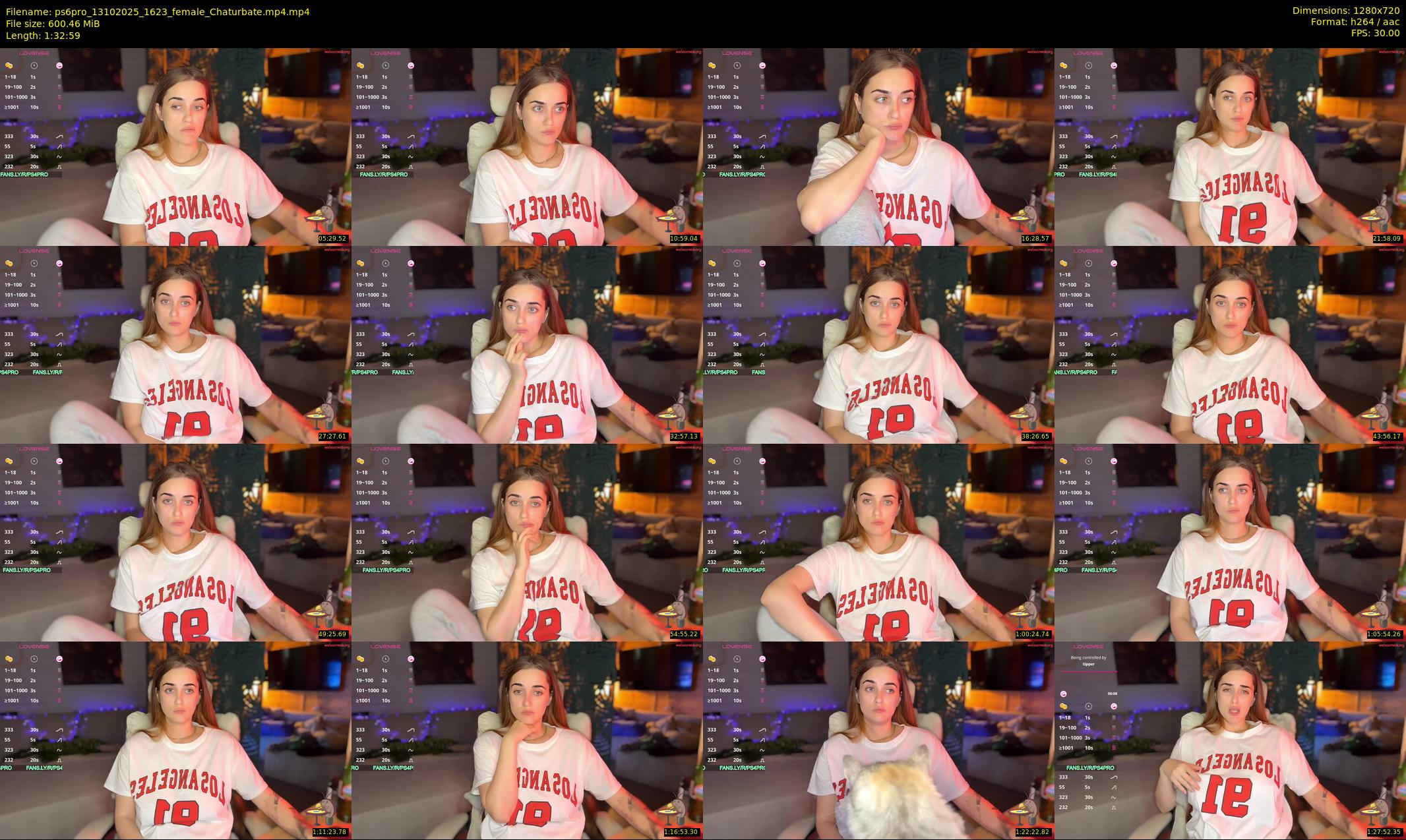 ps6pro — 93 minute Chaturbate female cam show recording, 720p, Oct 13, 2025