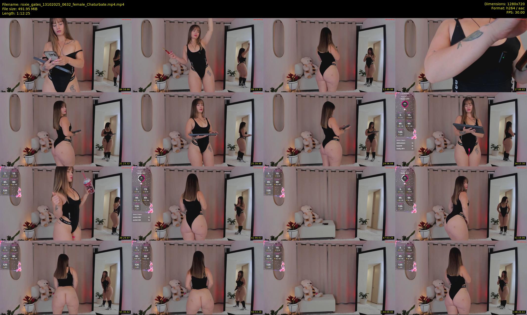 roxie_gates — 73 minute Chaturbate female cam show recording, 720p, Oct 13, 2025