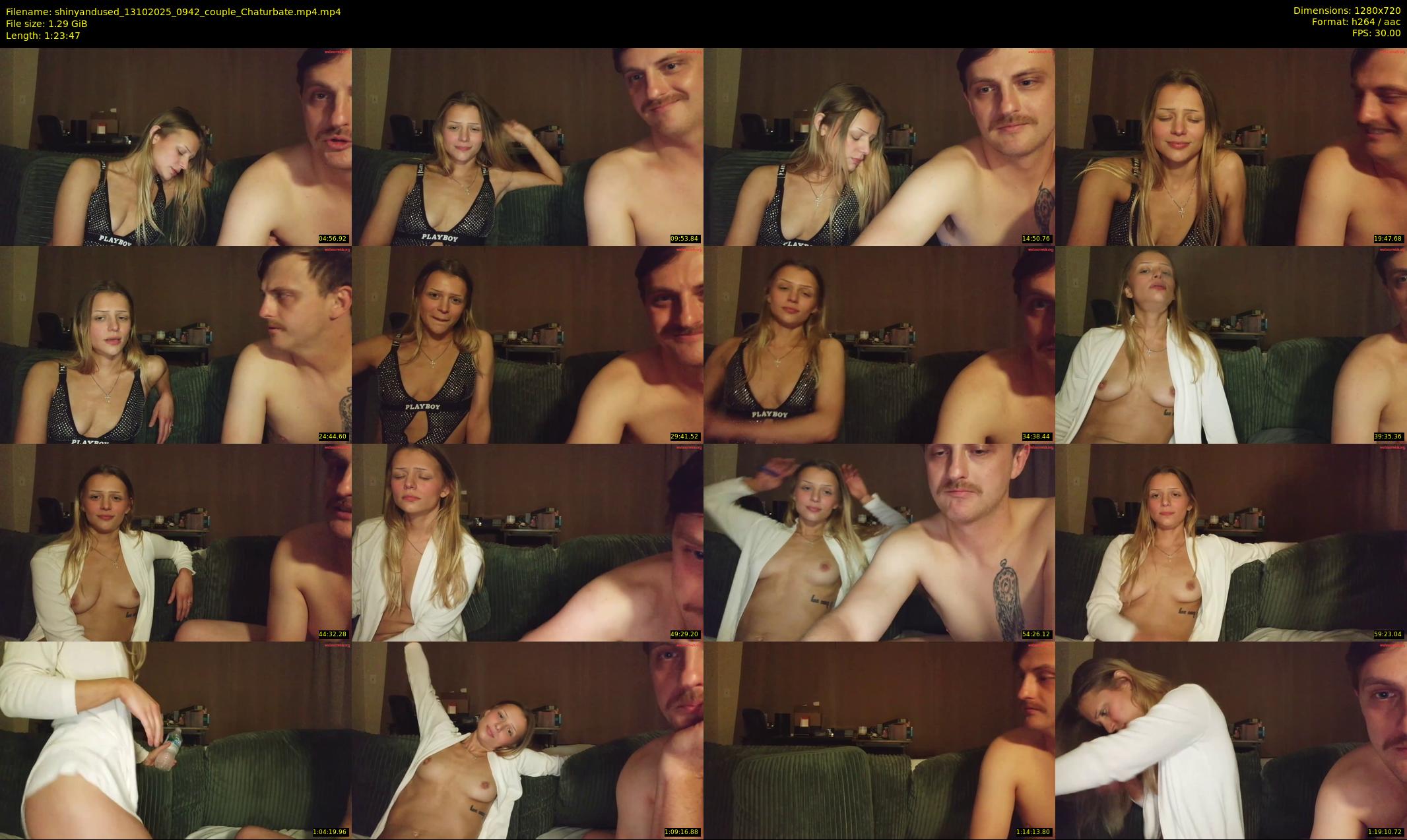 shinyandused — 84 minute Chaturbate couple cam show recording, 720p, Oct 13, 2025