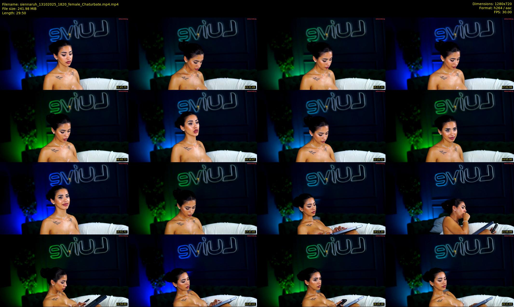 siennaruh — 30 minute Chaturbate female cam show recording, 720p, Oct 13, 2025