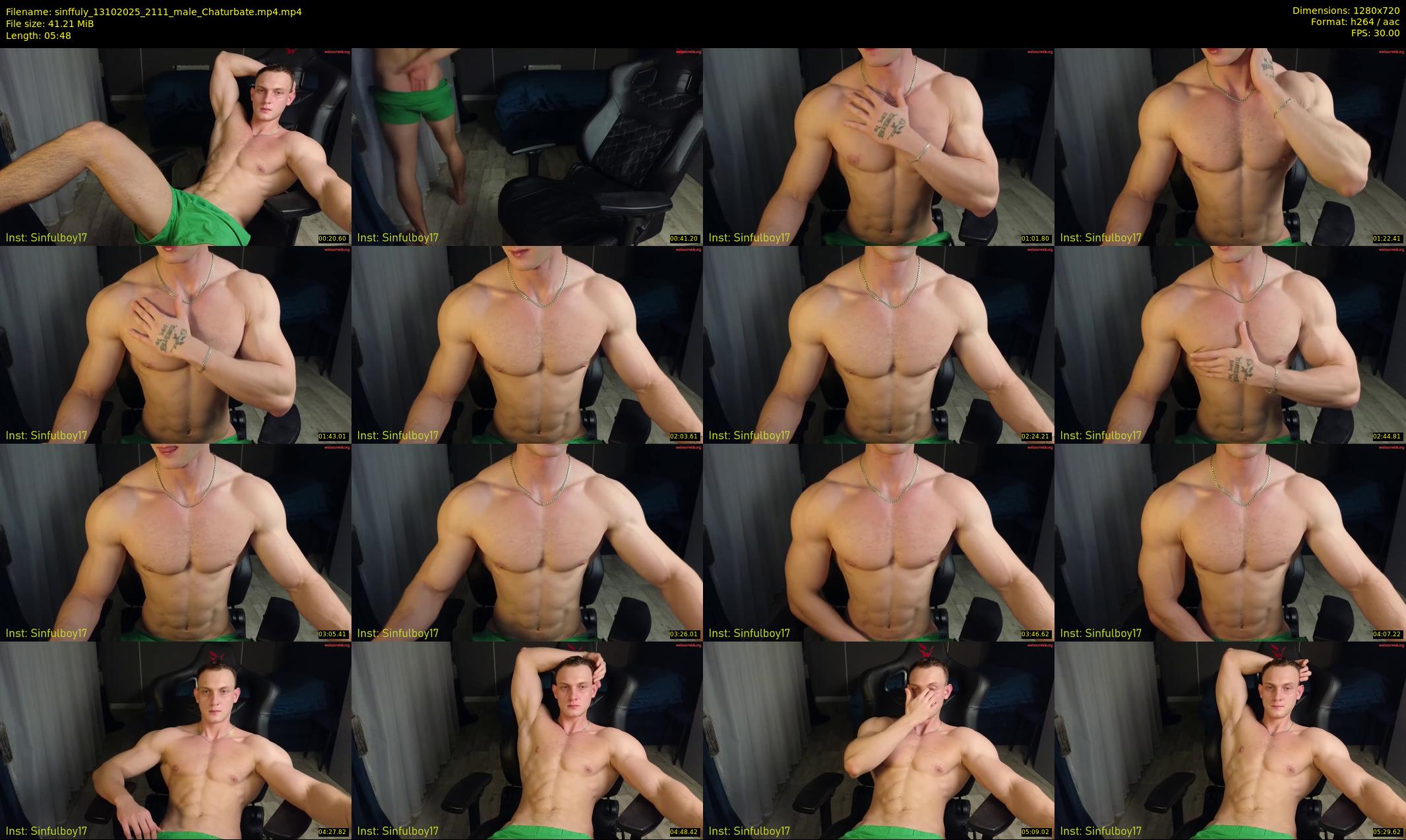 sinffuly — 6 minute Chaturbate male cam show recording, 720p, Oct 13, 2025
