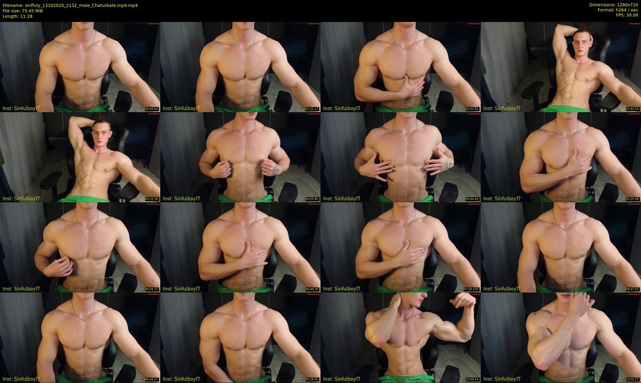sinffuly — 12 minute Chaturbate male cam show recording, 720p, Oct 13, 2025