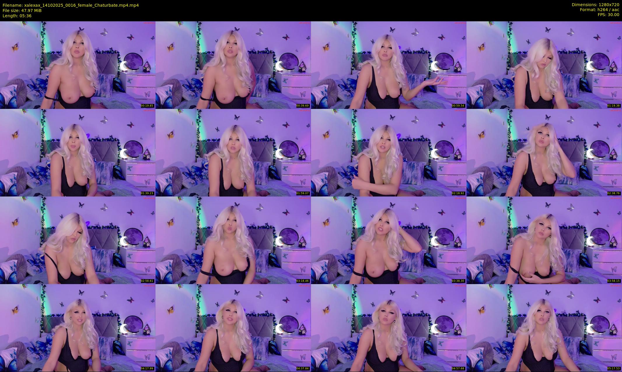 xalexax — 6 minute Chaturbate female cam show recording, 720p, Oct 14, 2025