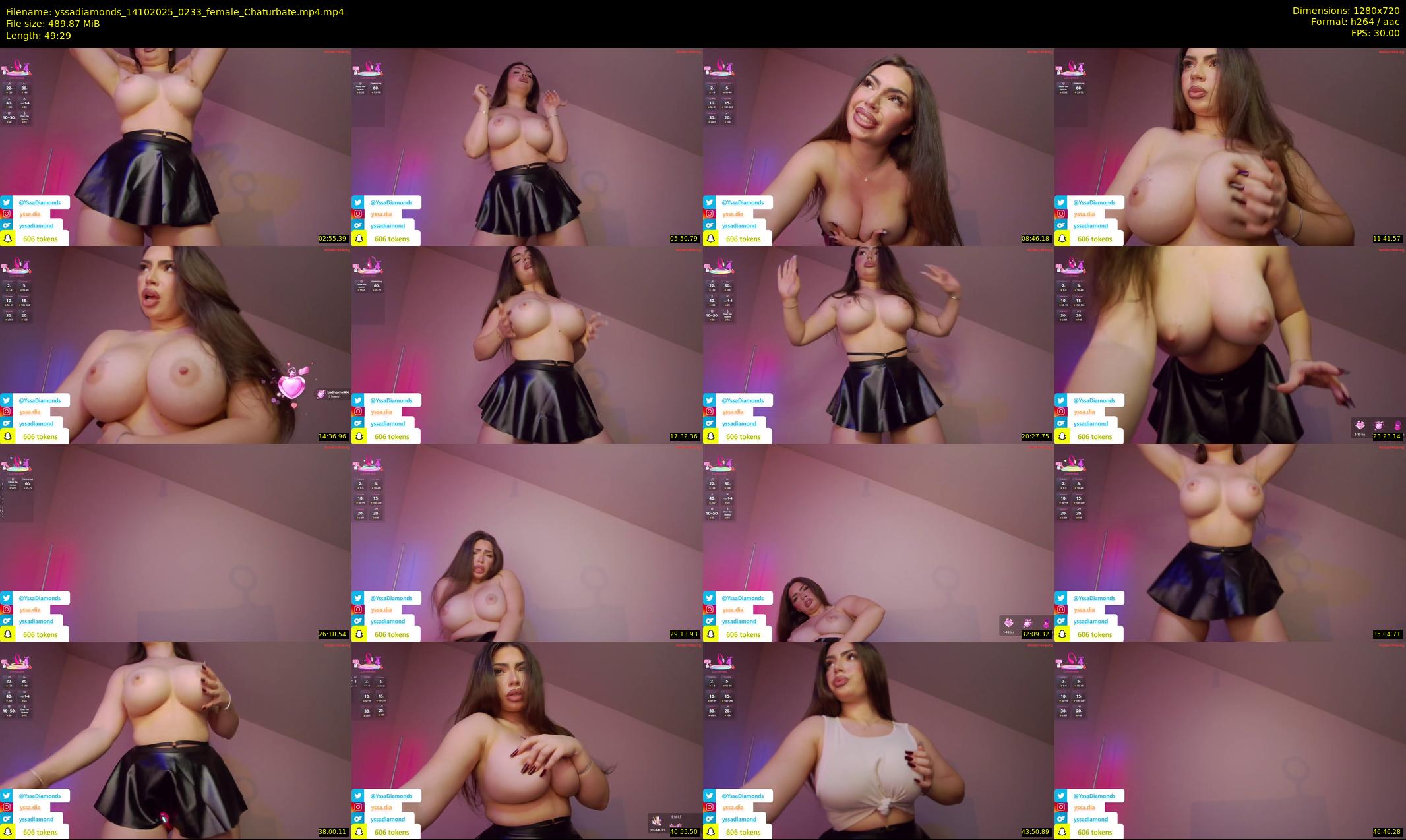 yssadiamonds — 50 minute Chaturbate female cam show recording, 720p, Oct 14, 2025