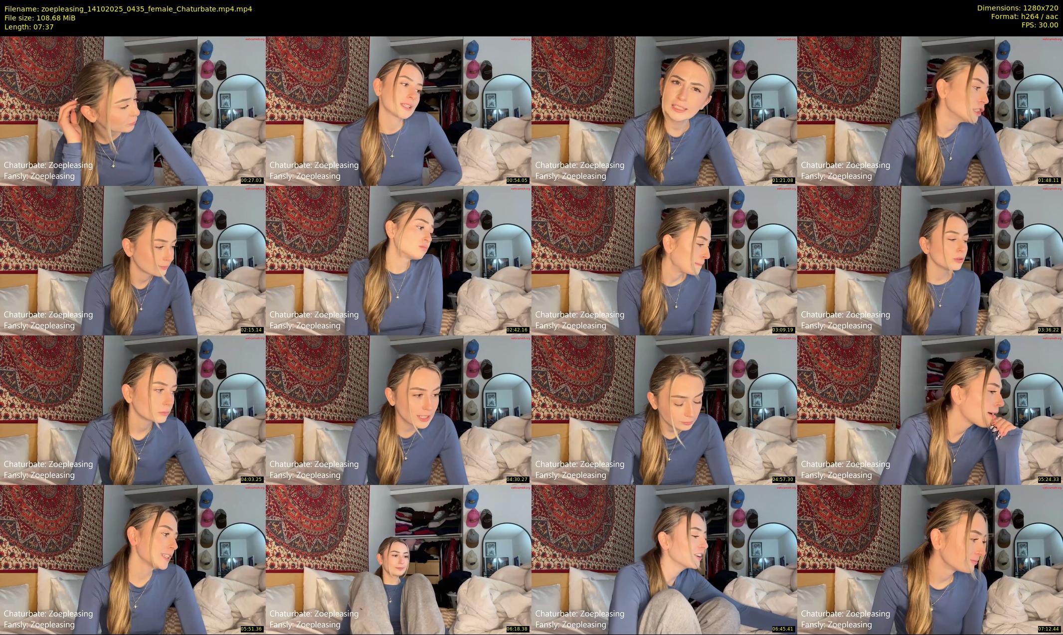 zoepleasing — 8 minute Chaturbate female cam show recording, 720p, Oct 14, 2025