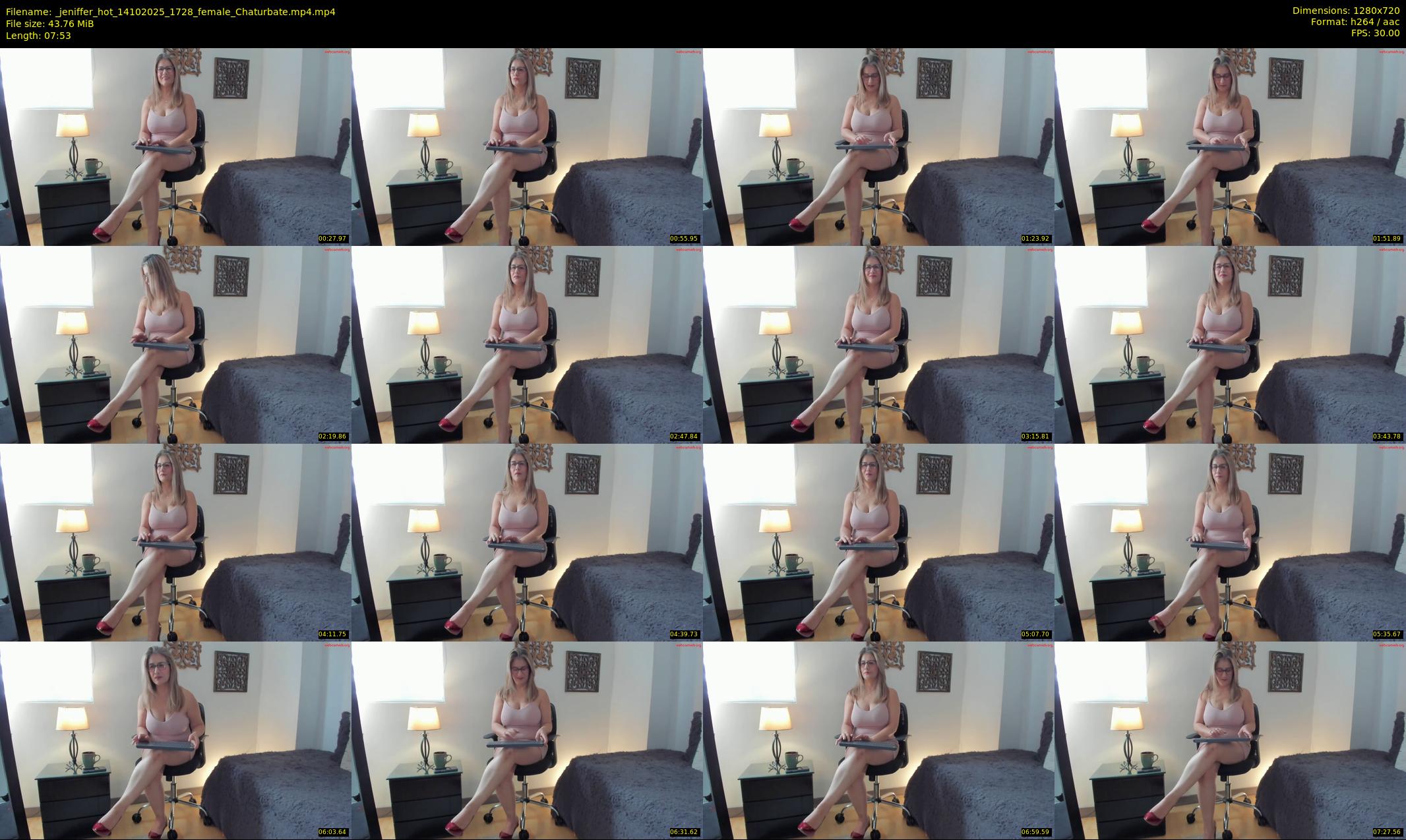 _jeniffer_hot — 8 minute Chaturbate female cam show recording, 720p, Oct 14, 2025