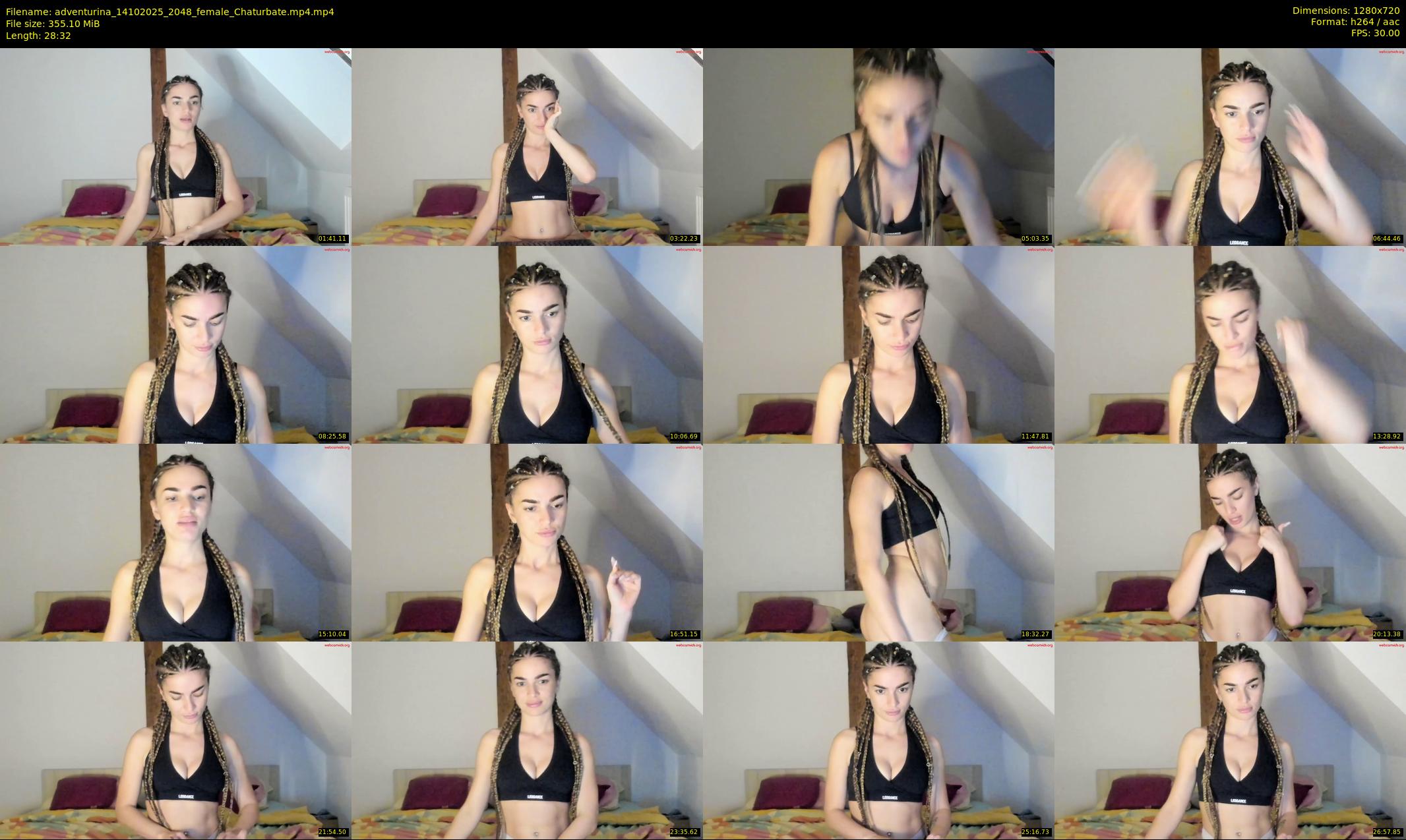 adventurina — 29 minute Chaturbate female cam show recording, 720p, Oct 14, 2025