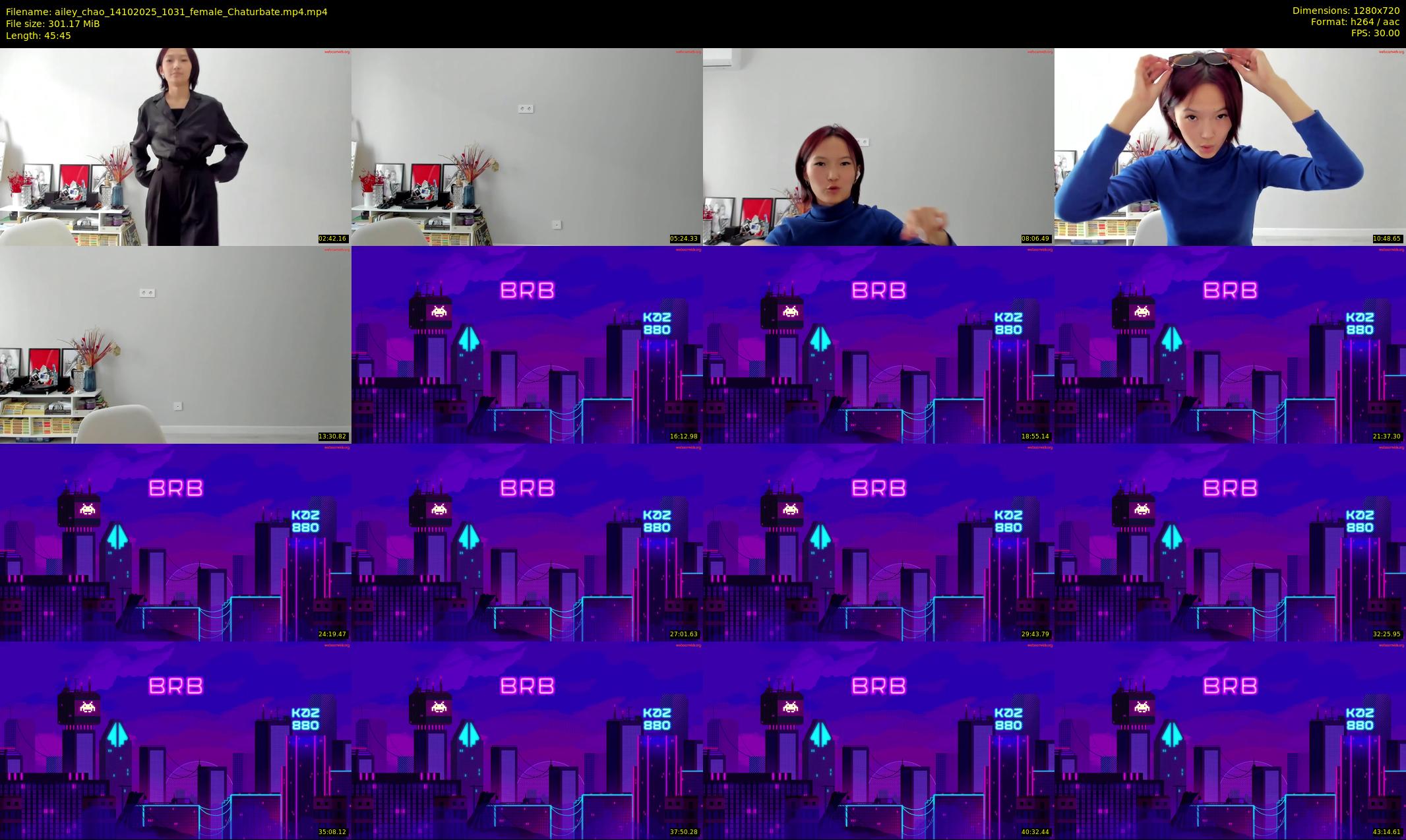 ailey_chao — 46 minute Chaturbate female cam show recording, 720p, Oct 14, 2025