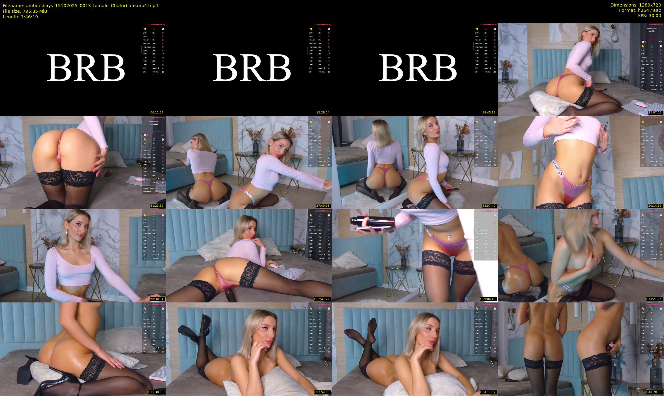 ambershays — 107 minute Chaturbate female cam show recording, 720p, Oct 15, 2025