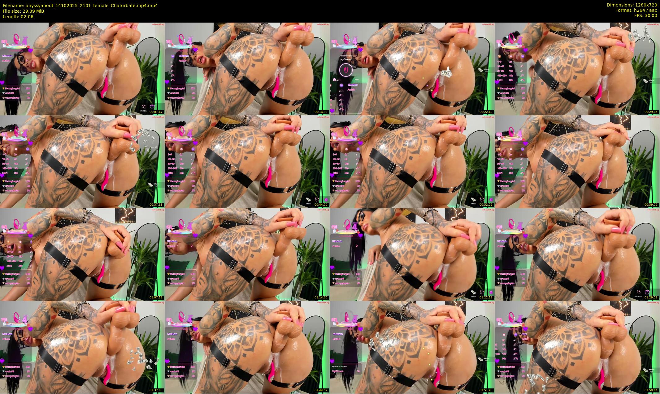 anyssyahoot — 3 minute Chaturbate female cam show recording, 720p, Oct 14, 2025