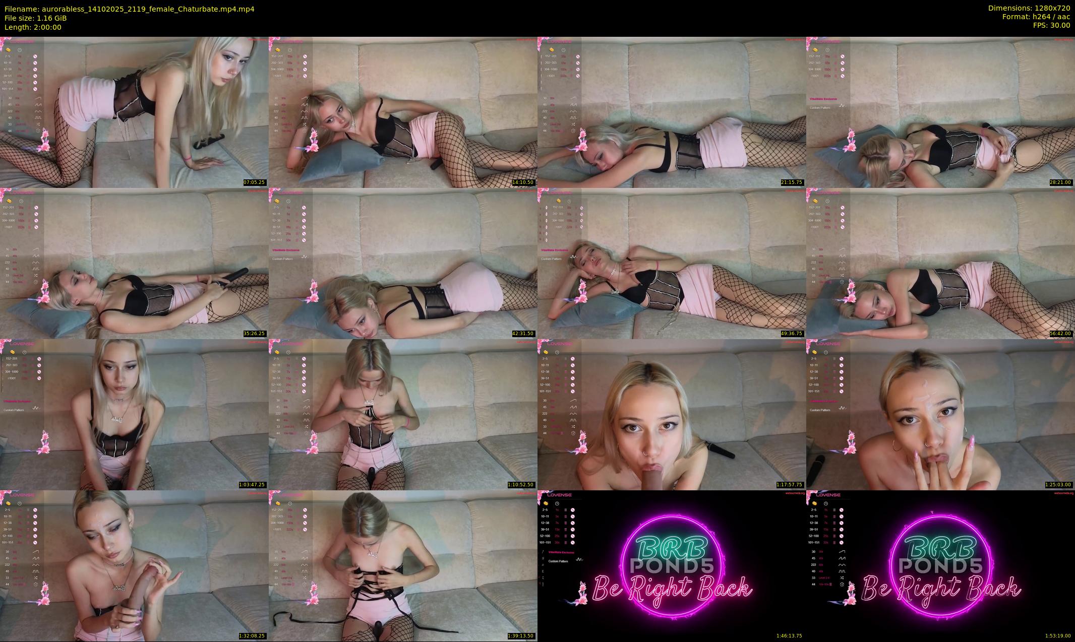 aurorabless — 120 minute Chaturbate female cam show recording, 720p, Oct 14, 2025