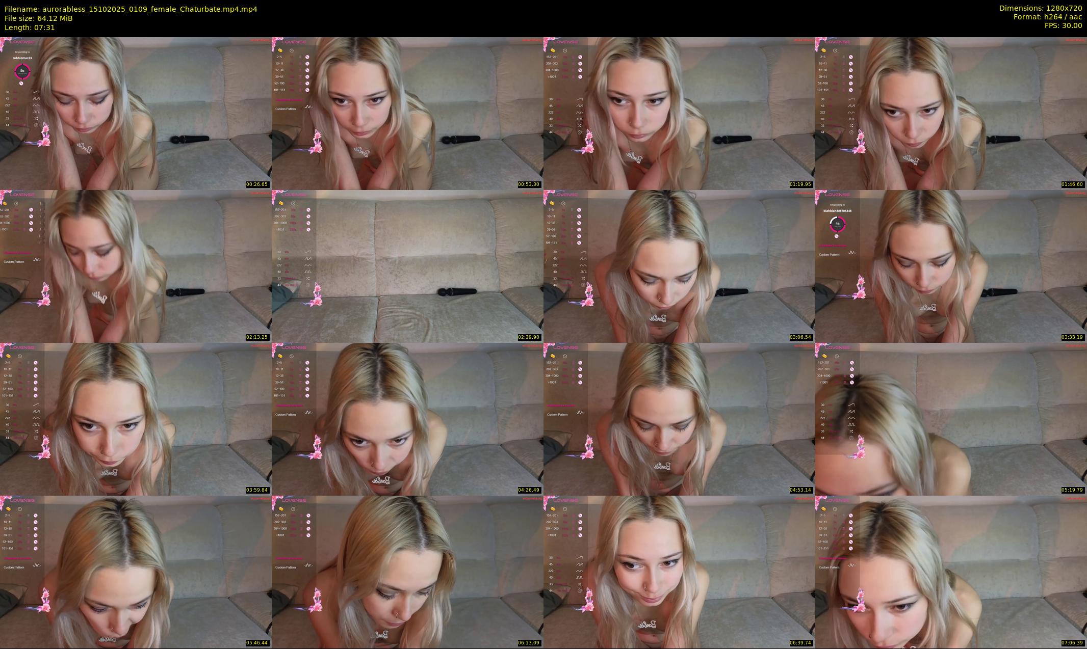 aurorabless — 8 minute Chaturbate female cam show recording, 720p, Oct 15, 2025