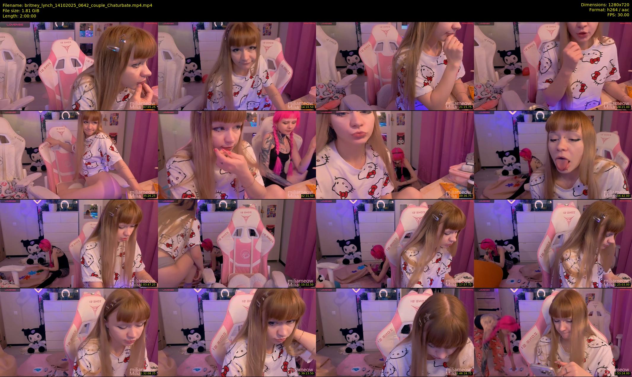 britney_lynch — 120 minute Chaturbate female cam show recording, 720p, Oct 14, 2025
