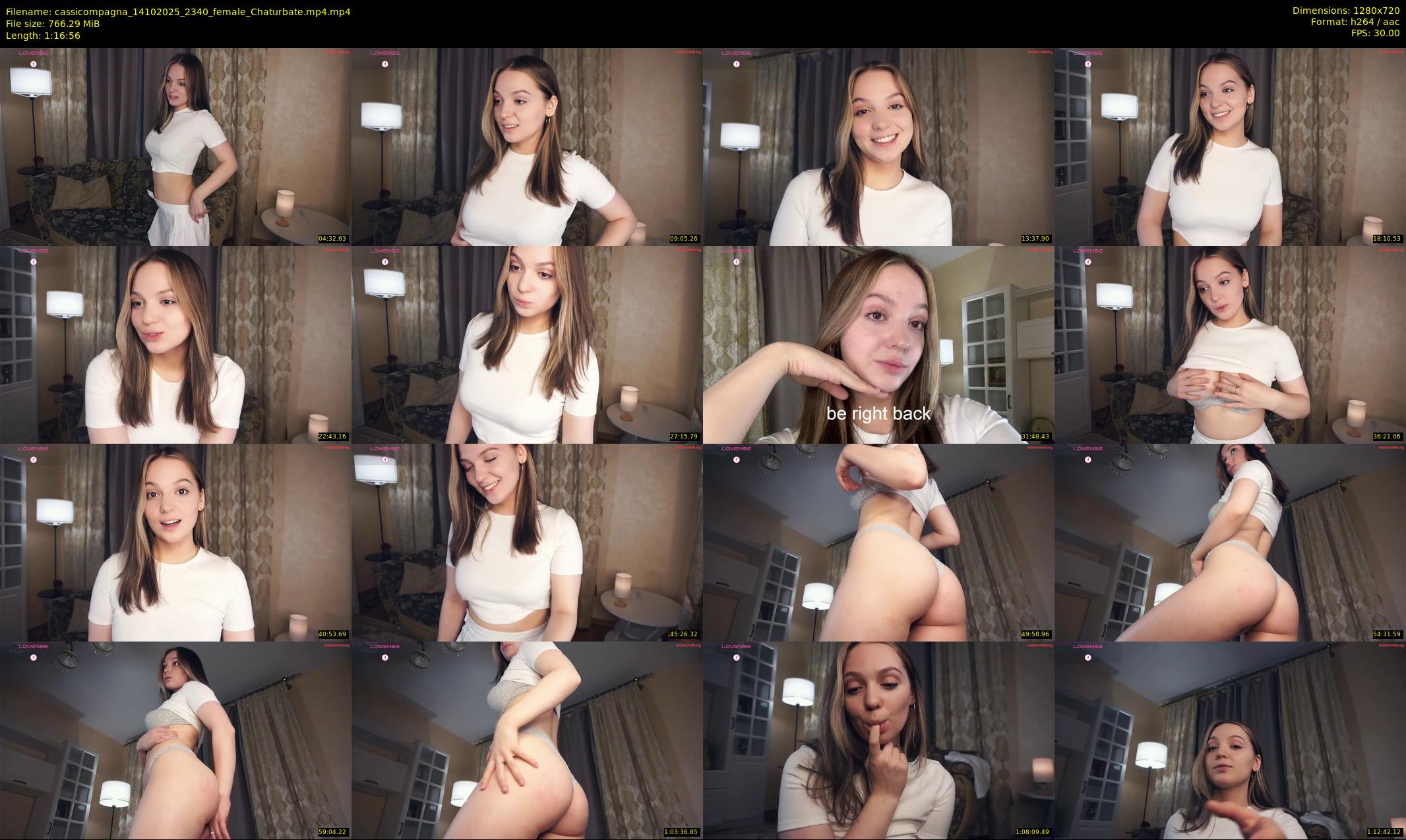 cassicompagna — 77 minute Chaturbate female cam show recording, 720p, Oct 14, 2025