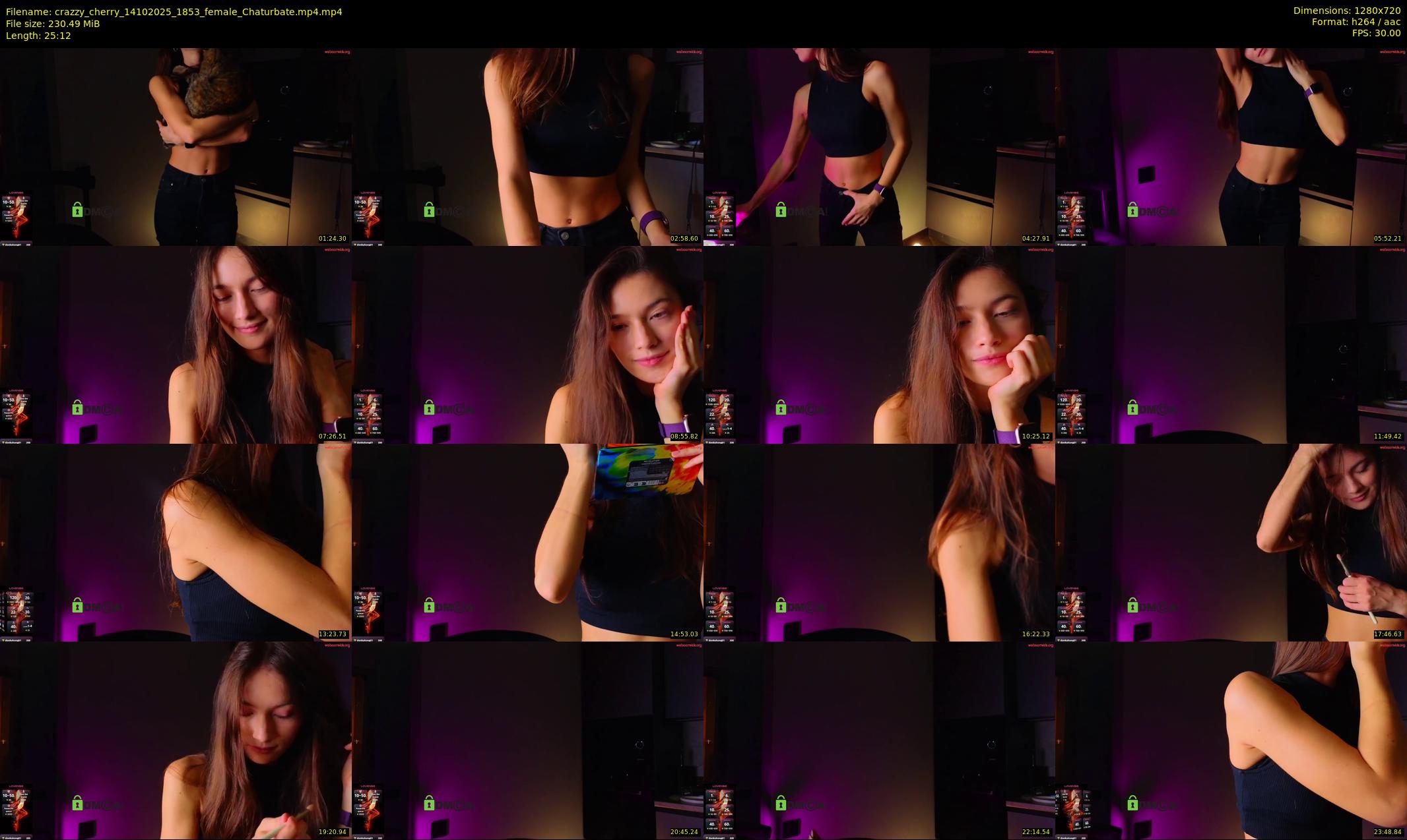 crazzy_cherry — 26 minute Chaturbate female cam show recording, 720p, Oct 14, 2025