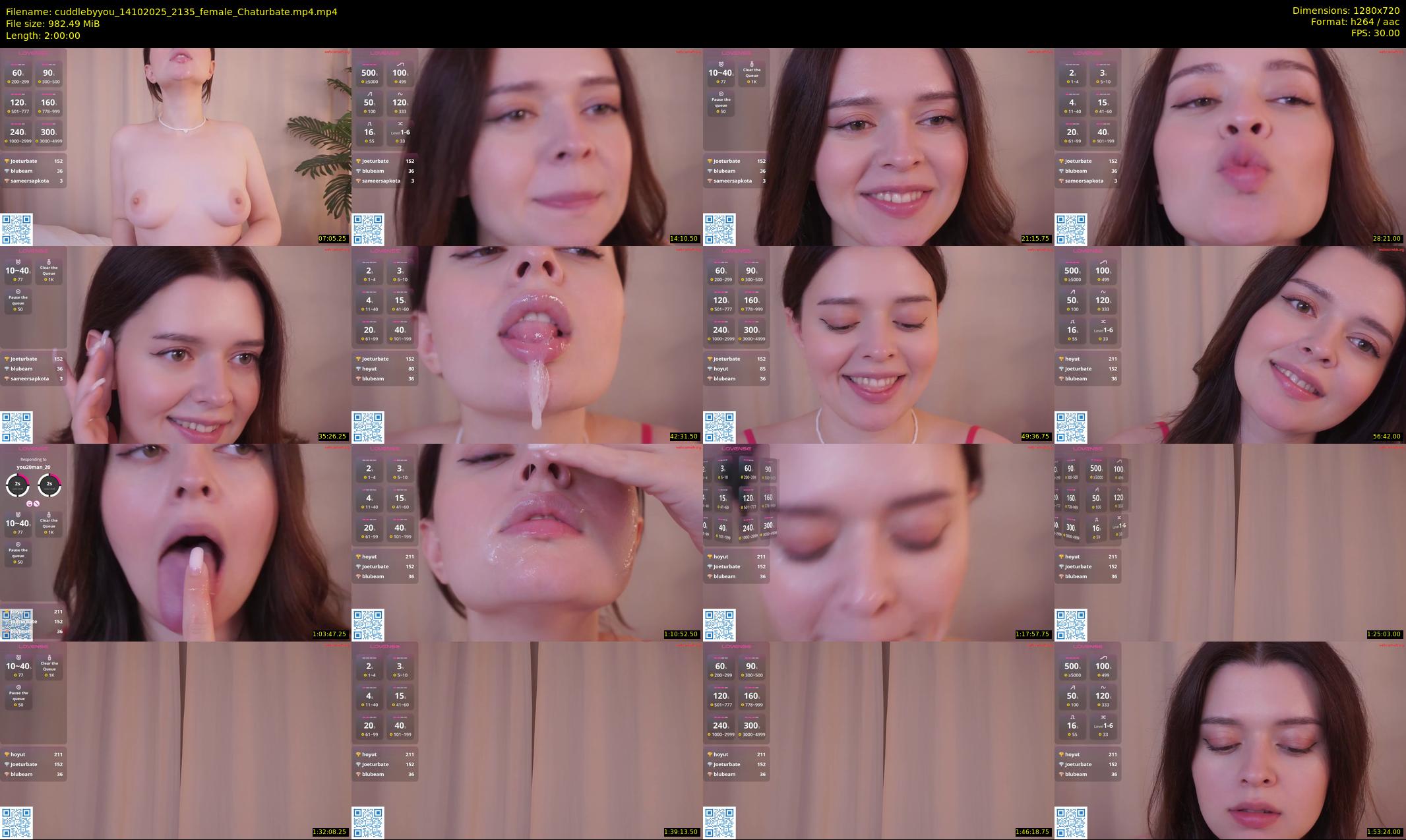 cuddlebyyou — 120 minute Chaturbate female cam show recording, 720p, Oct 14, 2025