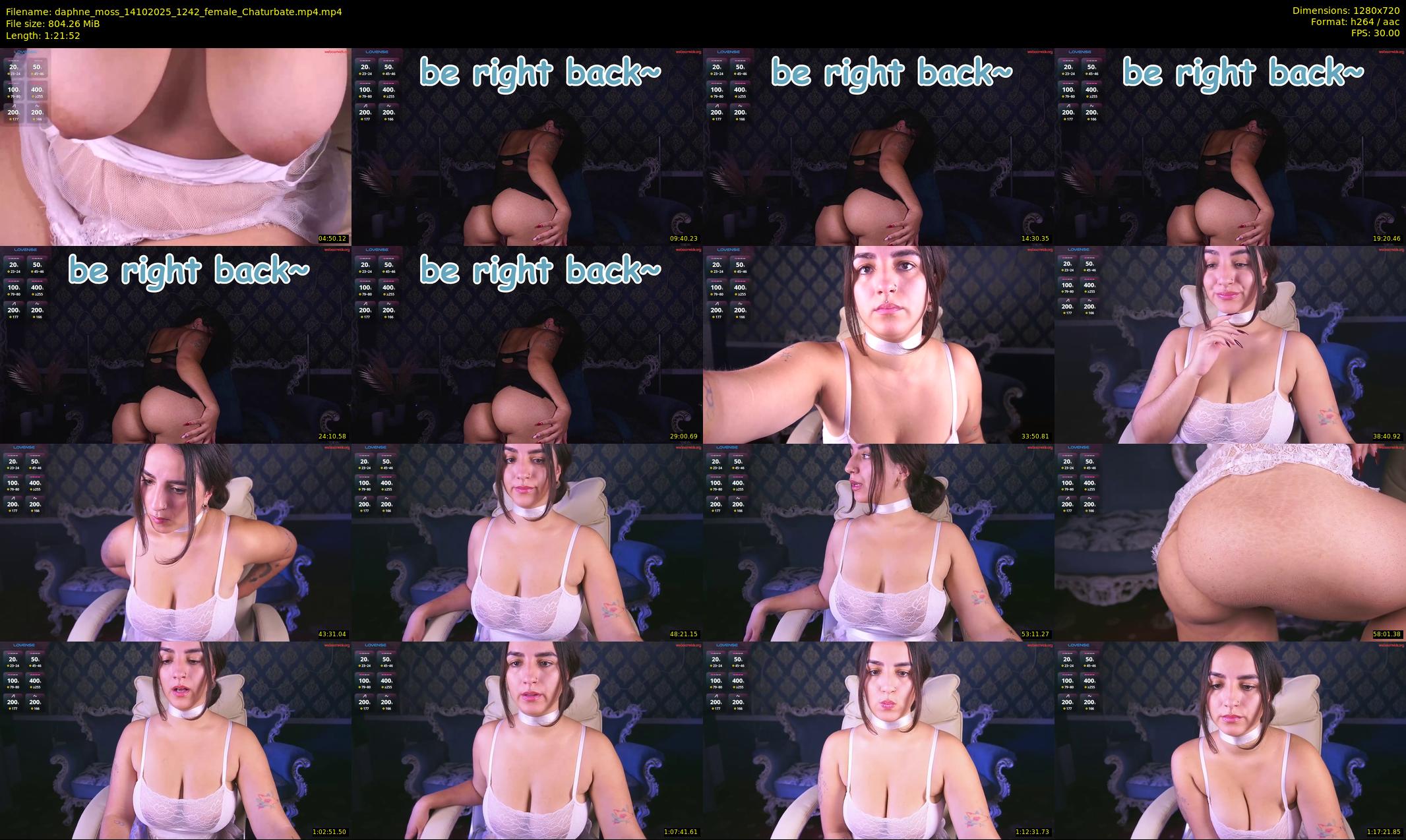 daphne_moss — 82 minute Chaturbate female cam show recording, 720p, Oct 14, 2025