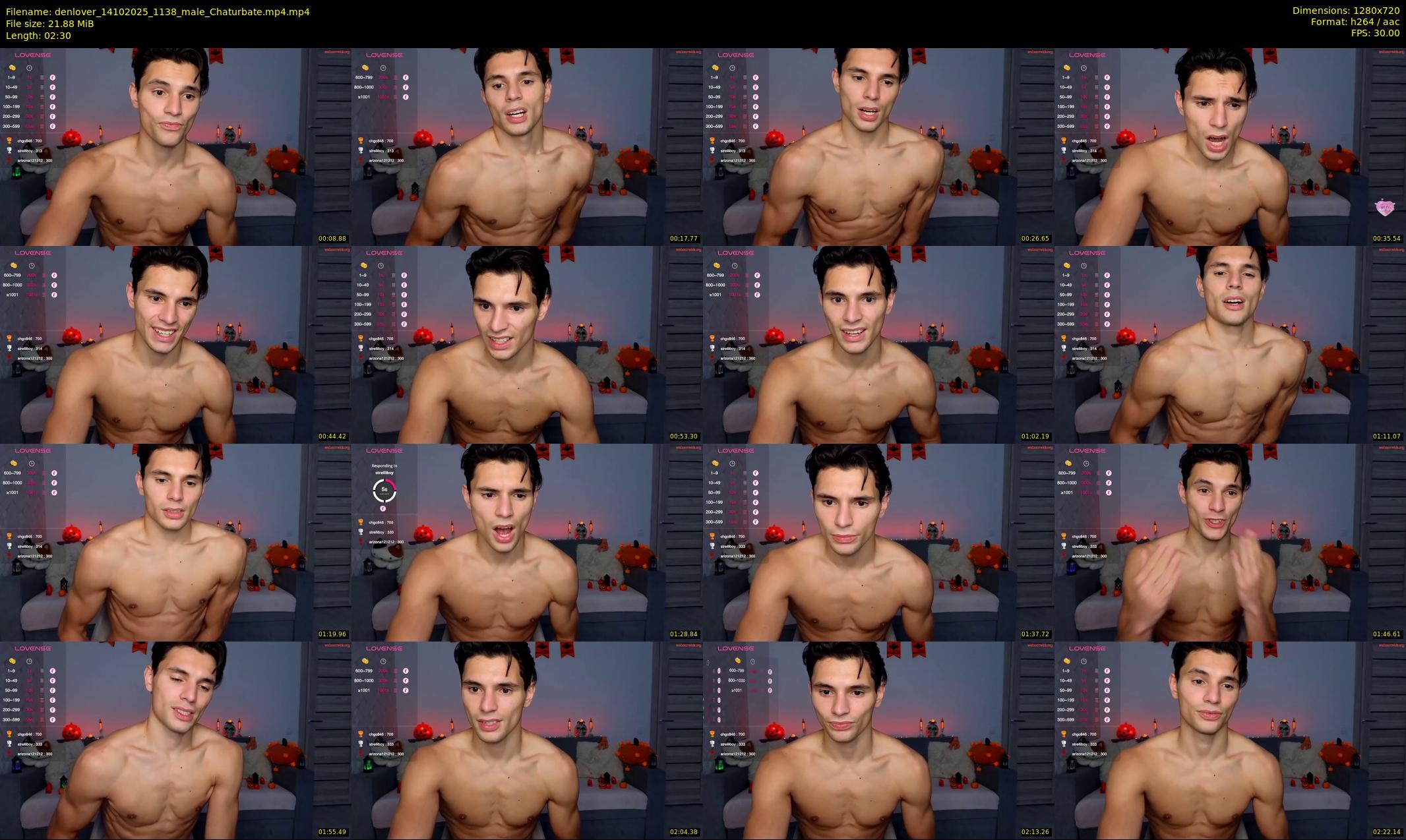 denlover — 3 minute Chaturbate male cam show recording, 720p, Oct 14, 2025