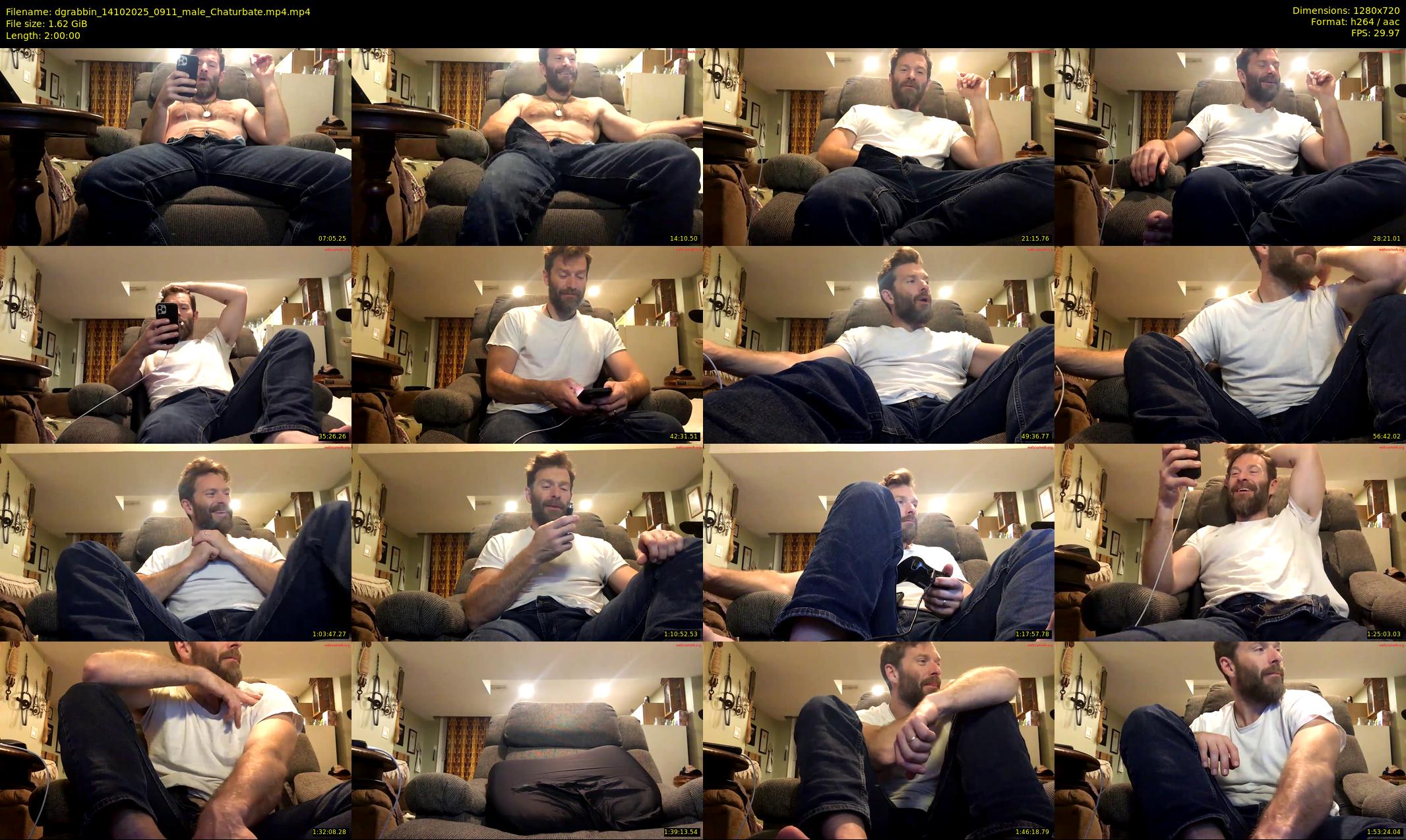 dgrabbin — 120 minute Chaturbate male cam show recording, 720p, Oct 14, 2025