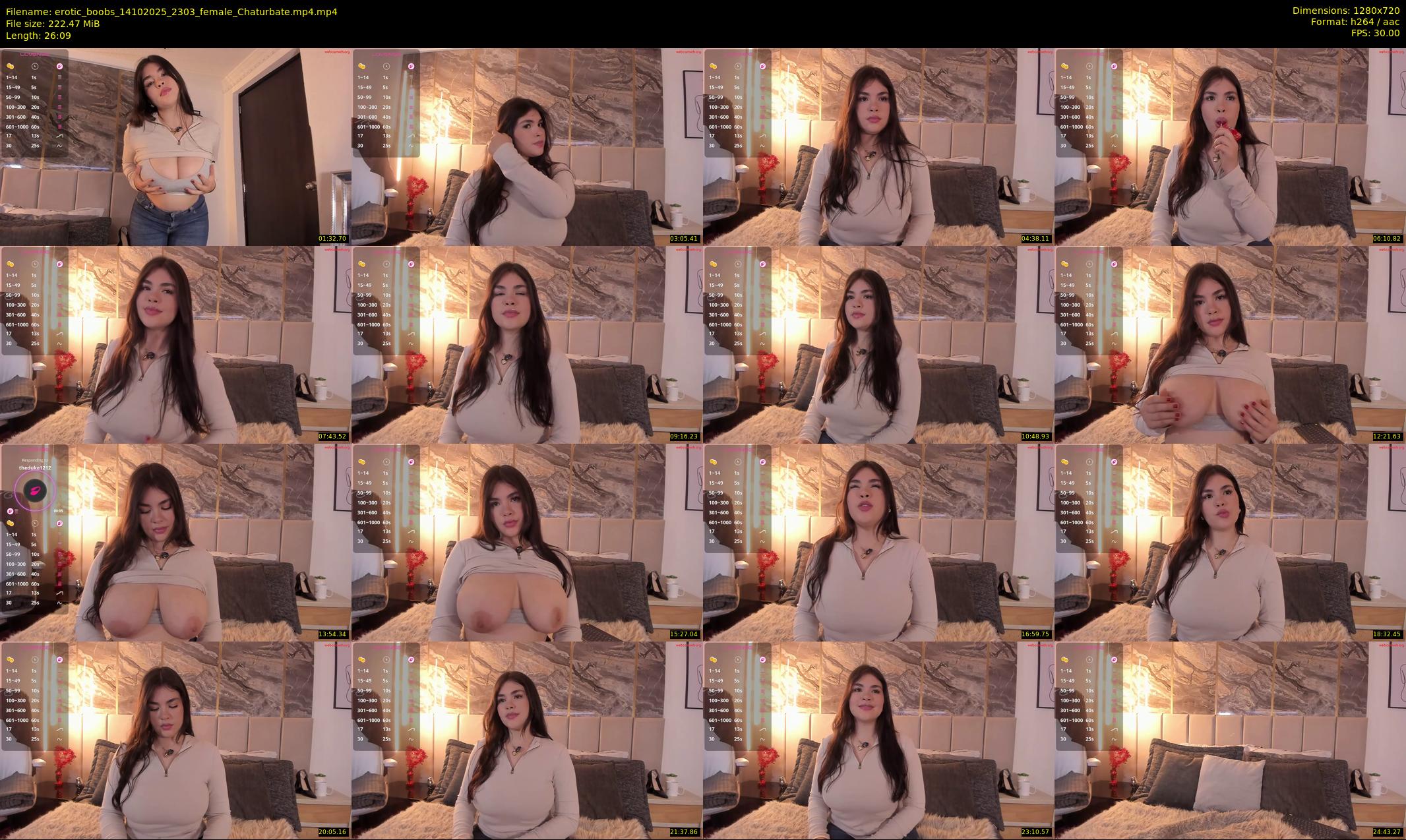 erotic_boobs — 27 minute Chaturbate female cam show recording, 720p, Oct 14, 2025