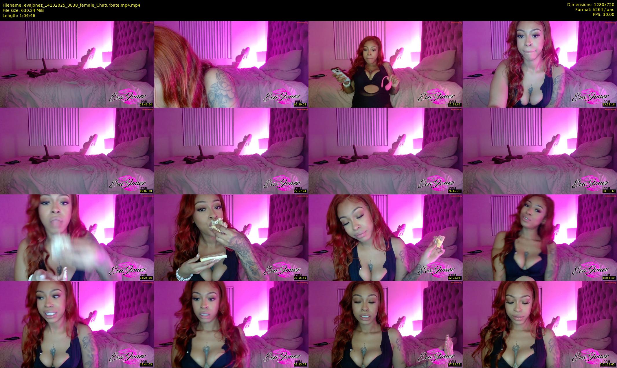 evajonez — 65 minute Chaturbate female cam show recording, 720p, Oct 14, 2025