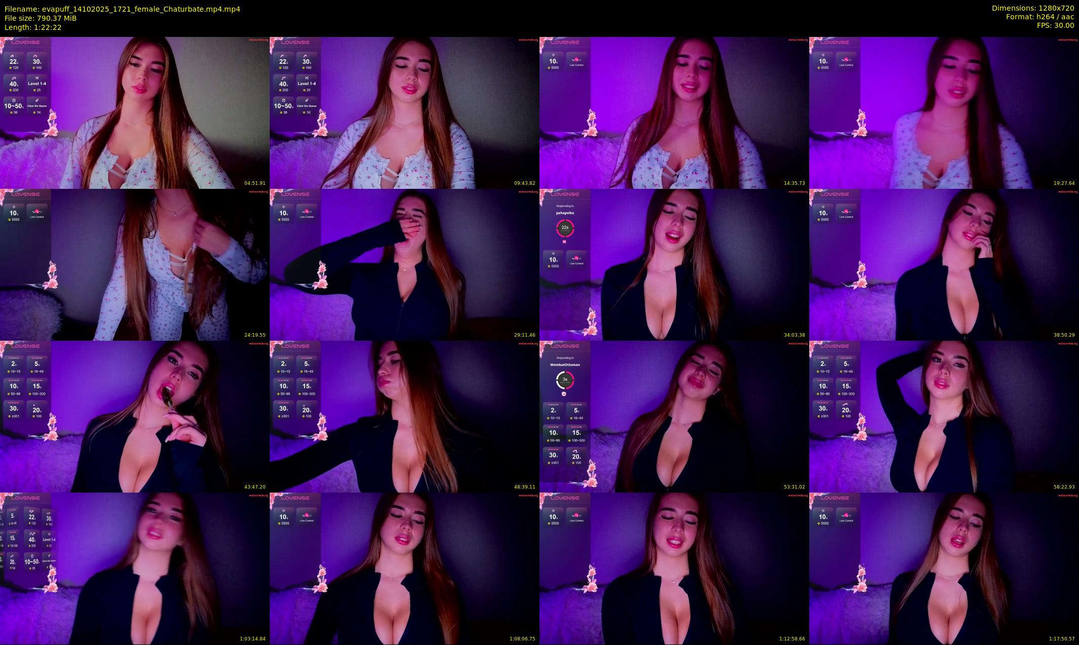 evapuff — 83 minute Chaturbate female cam show recording, 720p, Oct 14, 2025