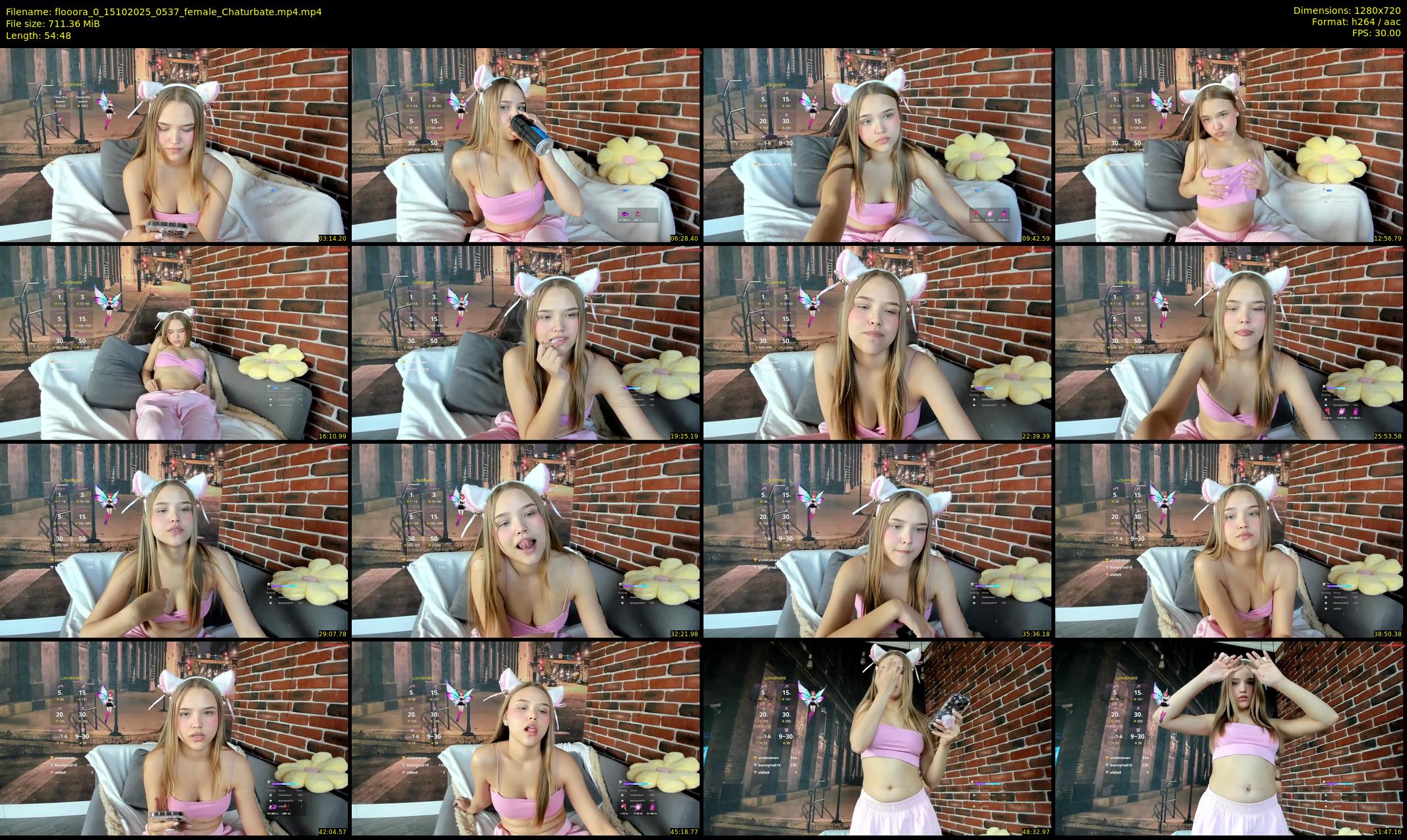 flooora_0 — 55 minute Chaturbate couple cam show recording, 720p, Oct 15, 2025