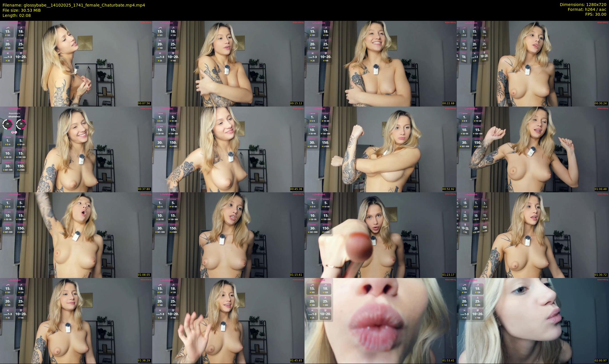 glossybabe_ — 3 minute Chaturbate female cam show recording, 720p, Oct 14, 2025