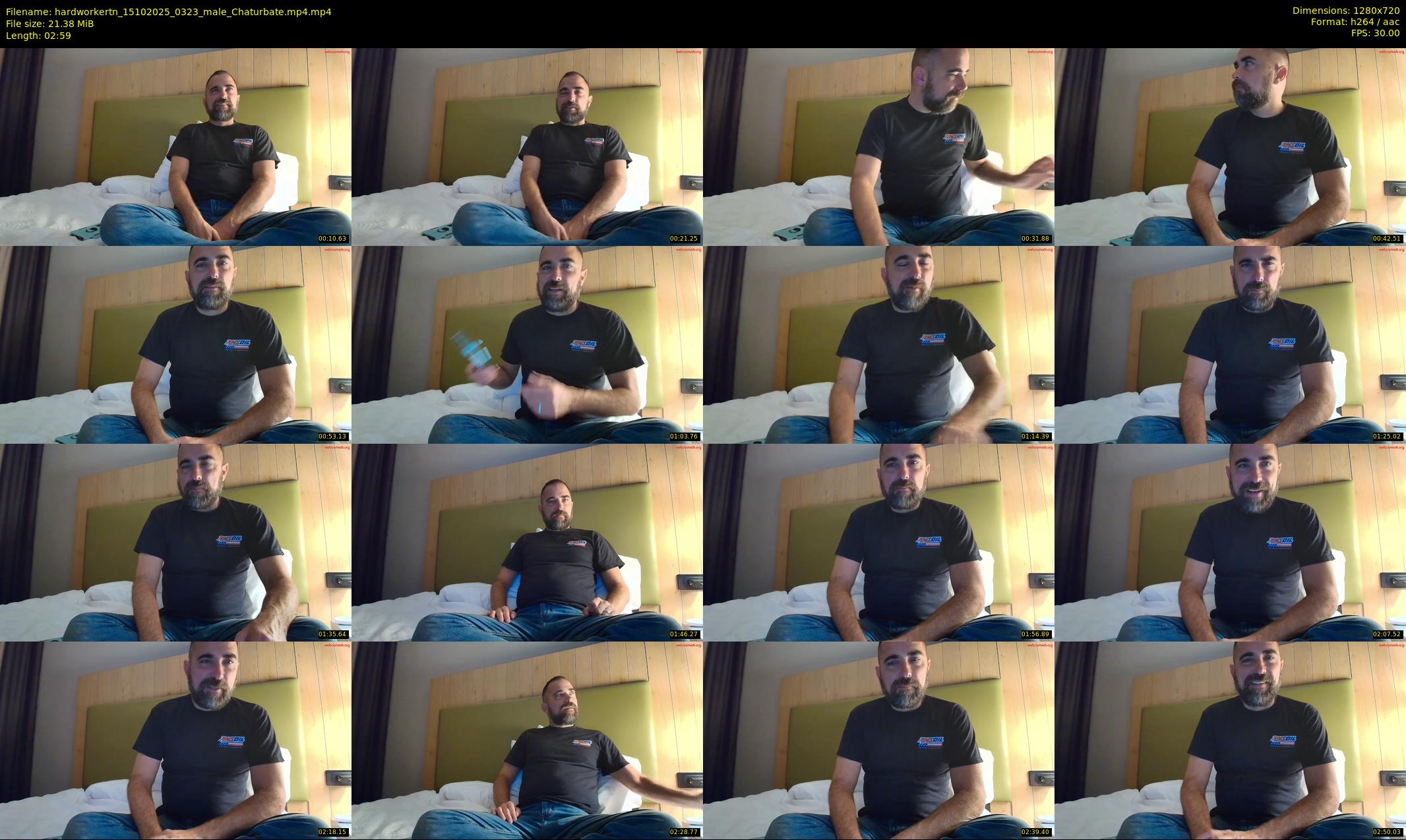 hardworkertn — 3 minute Chaturbate male cam show recording, 720p, Oct 15, 2025