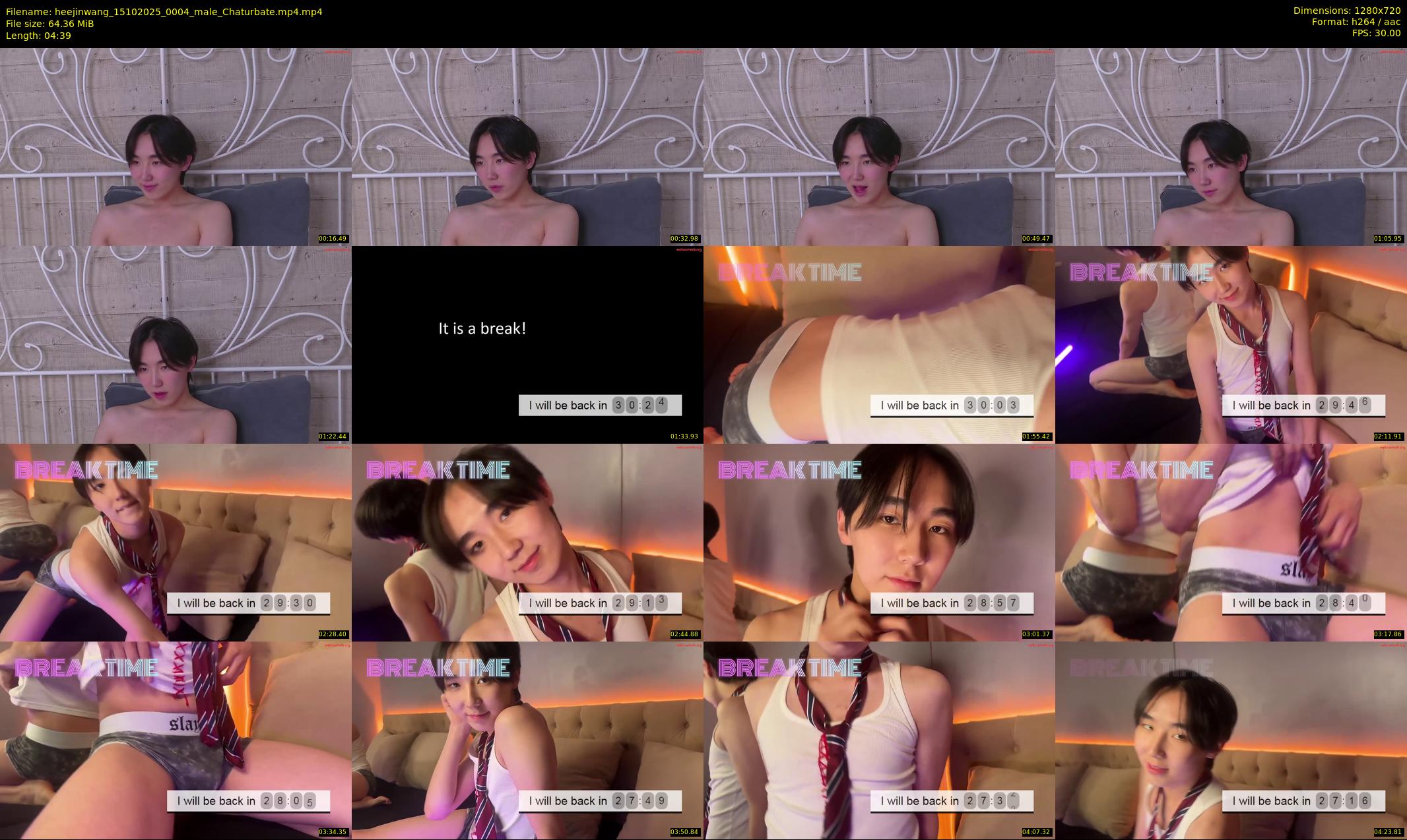 heejinwang — 5 minute Chaturbate male cam show recording, 720p, Oct 15, 2025