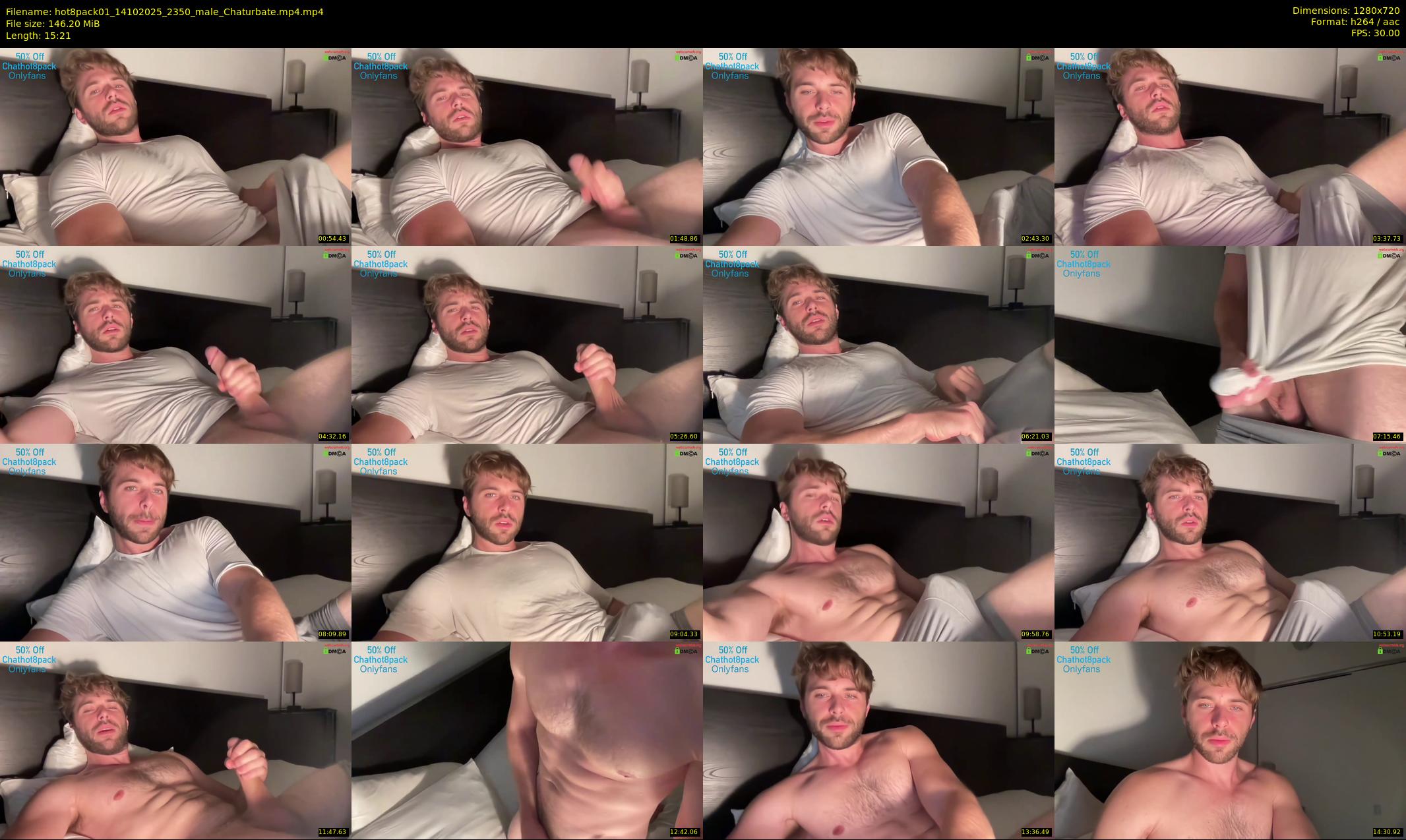 hot8pack01 — 16 minute Chaturbate male cam show recording, 720p, Oct 14, 2025