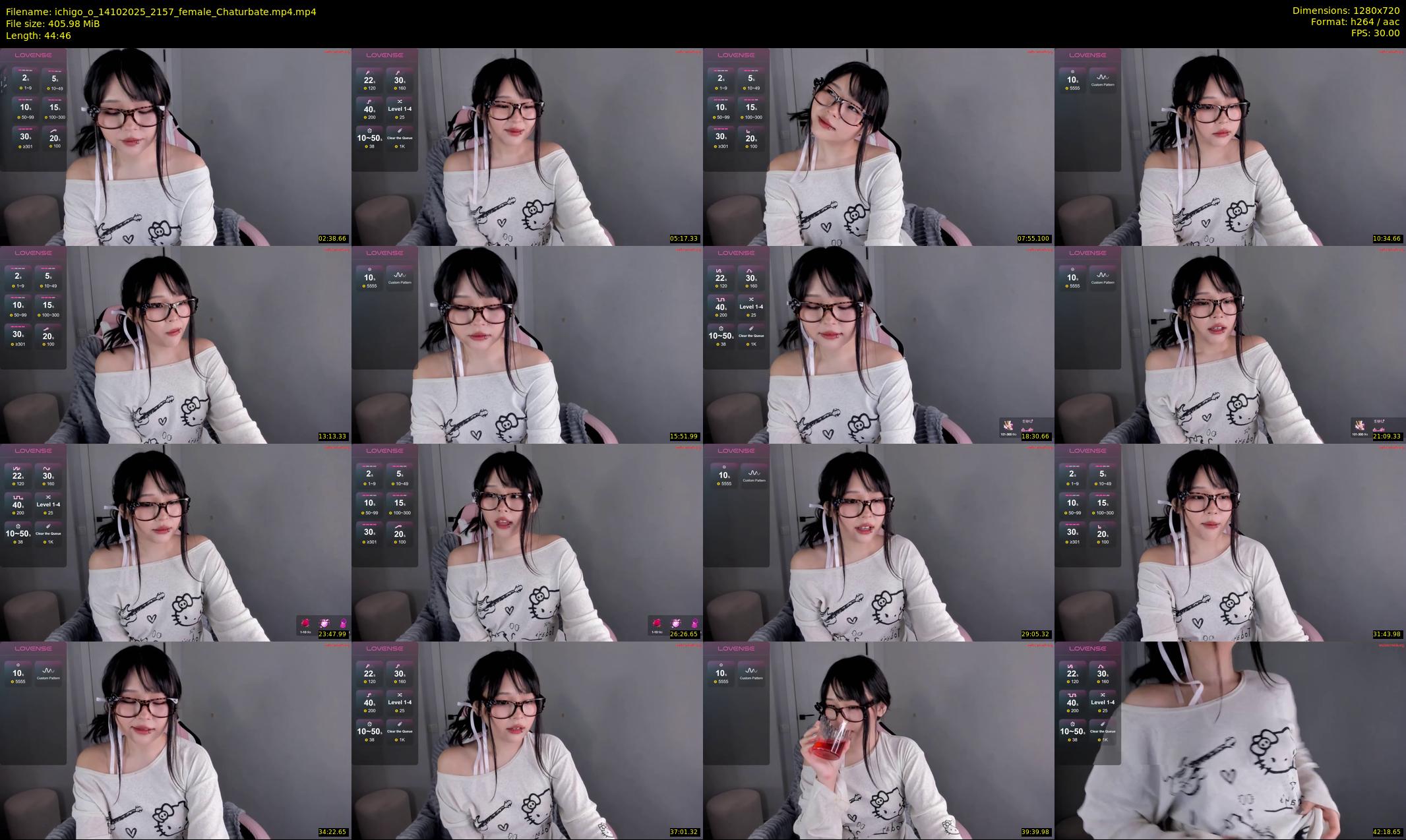 ichigo_o — 45 minute Chaturbate female cam show recording, 720p, Oct 14, 2025
