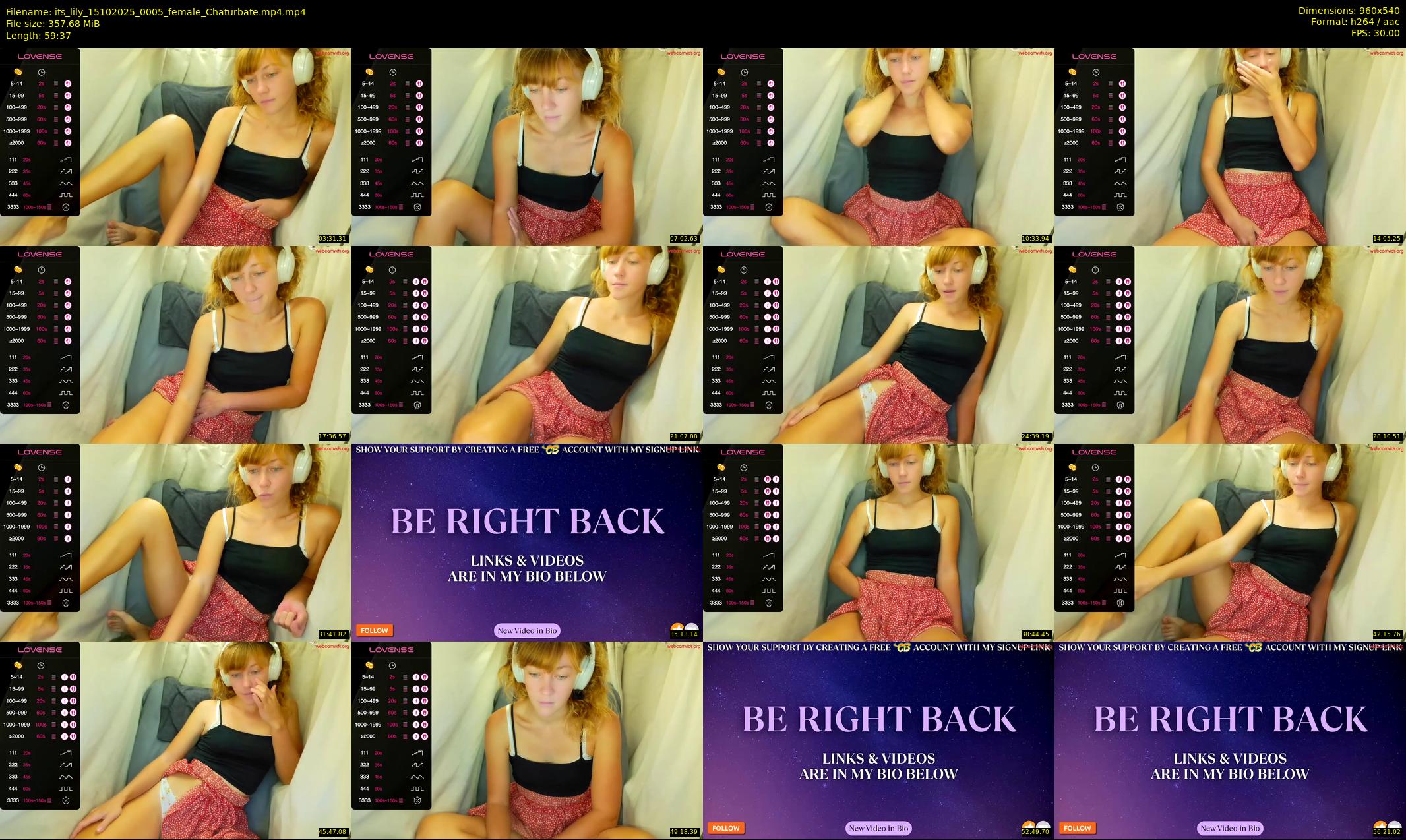 its_lily — 60 minute Chaturbate female cam show recording, 480p, Oct 15, 2025