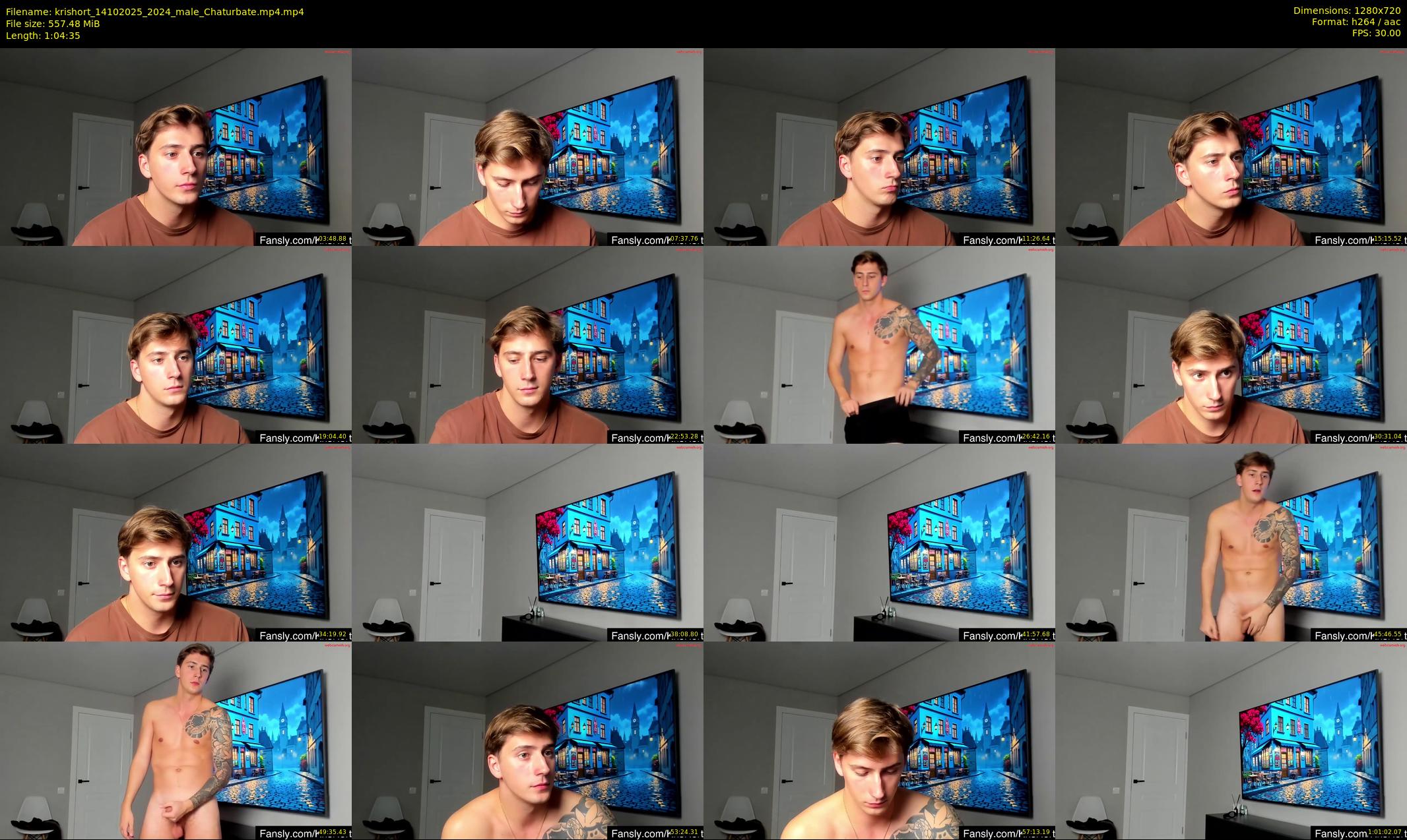 krishort — 65 minute Chaturbate male cam show recording, 720p, Oct 14, 2025