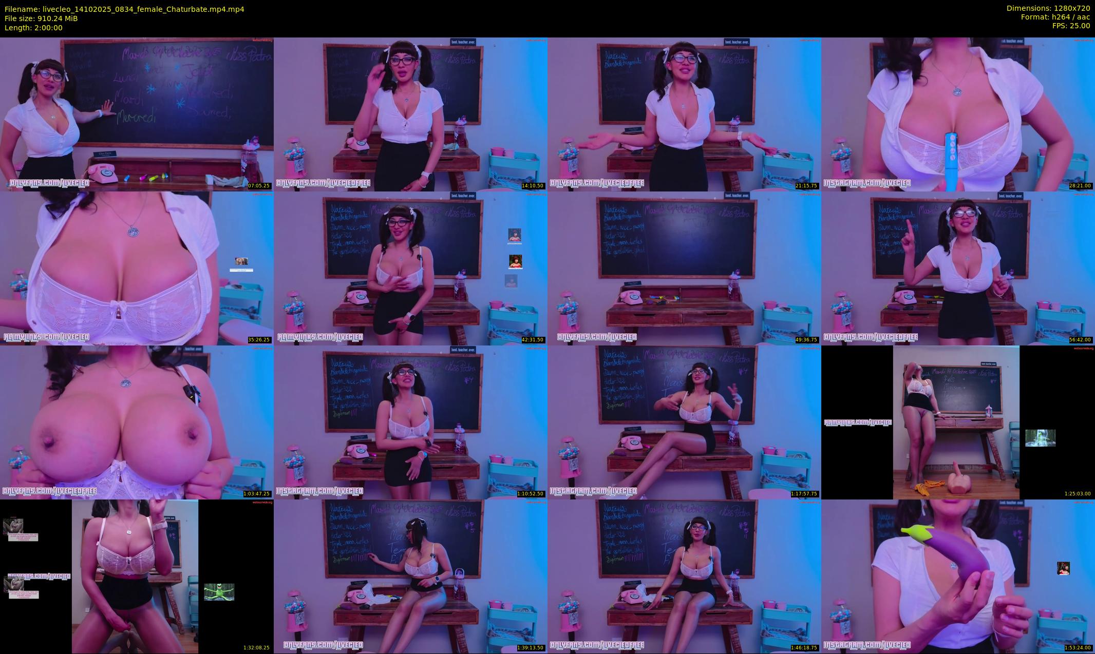 livecleo — 120 minute Chaturbate female cam show recording, 720p, Oct 14, 2025
