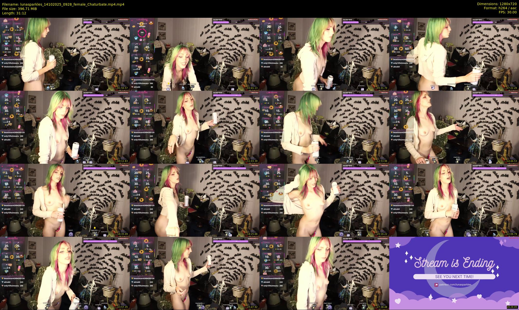 lunasparkles — 32 minute Chaturbate female cam show recording, 720p, Oct 14, 2025