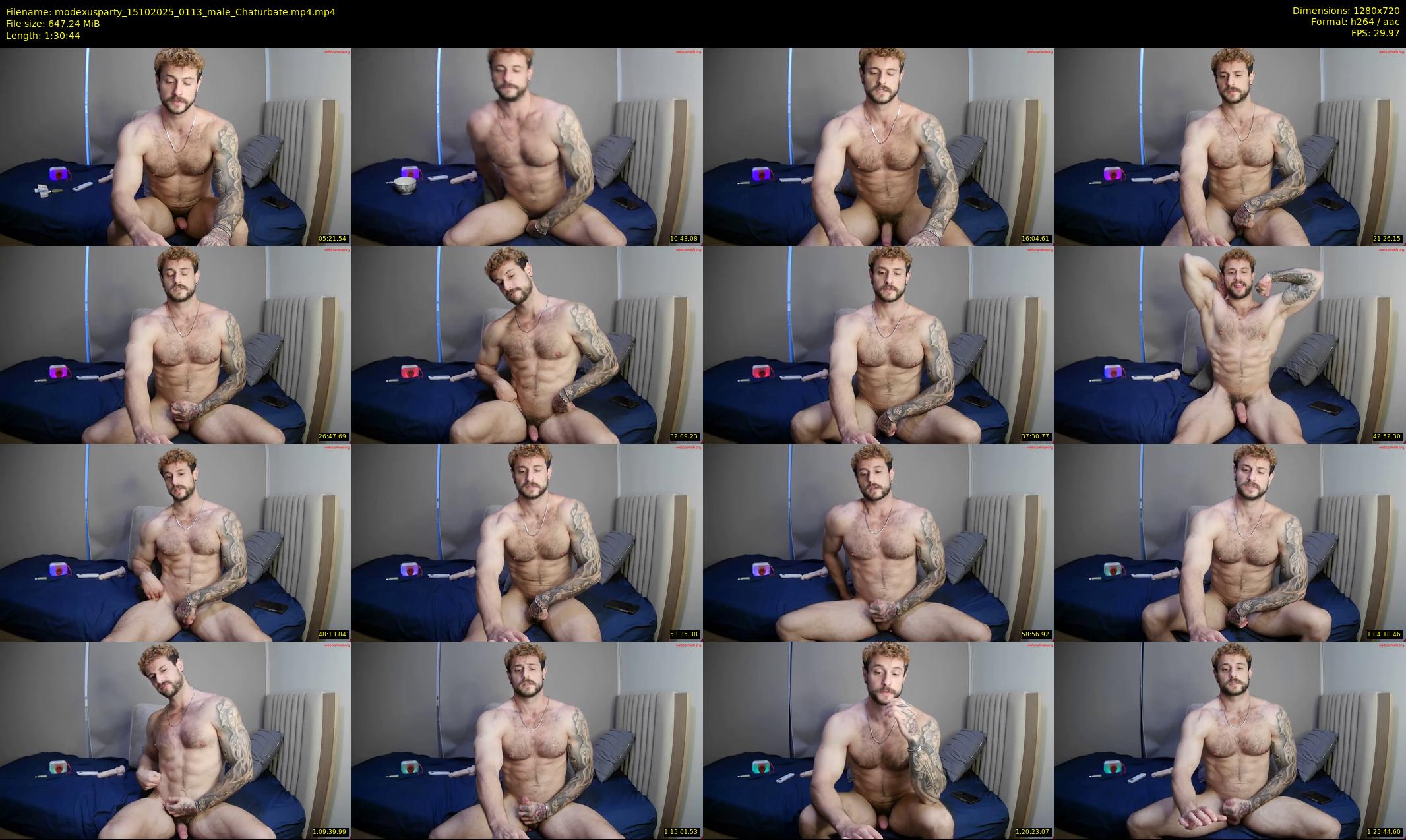 modexusparty — 91 minute Chaturbate male cam show recording, 720p, Oct 15, 2025